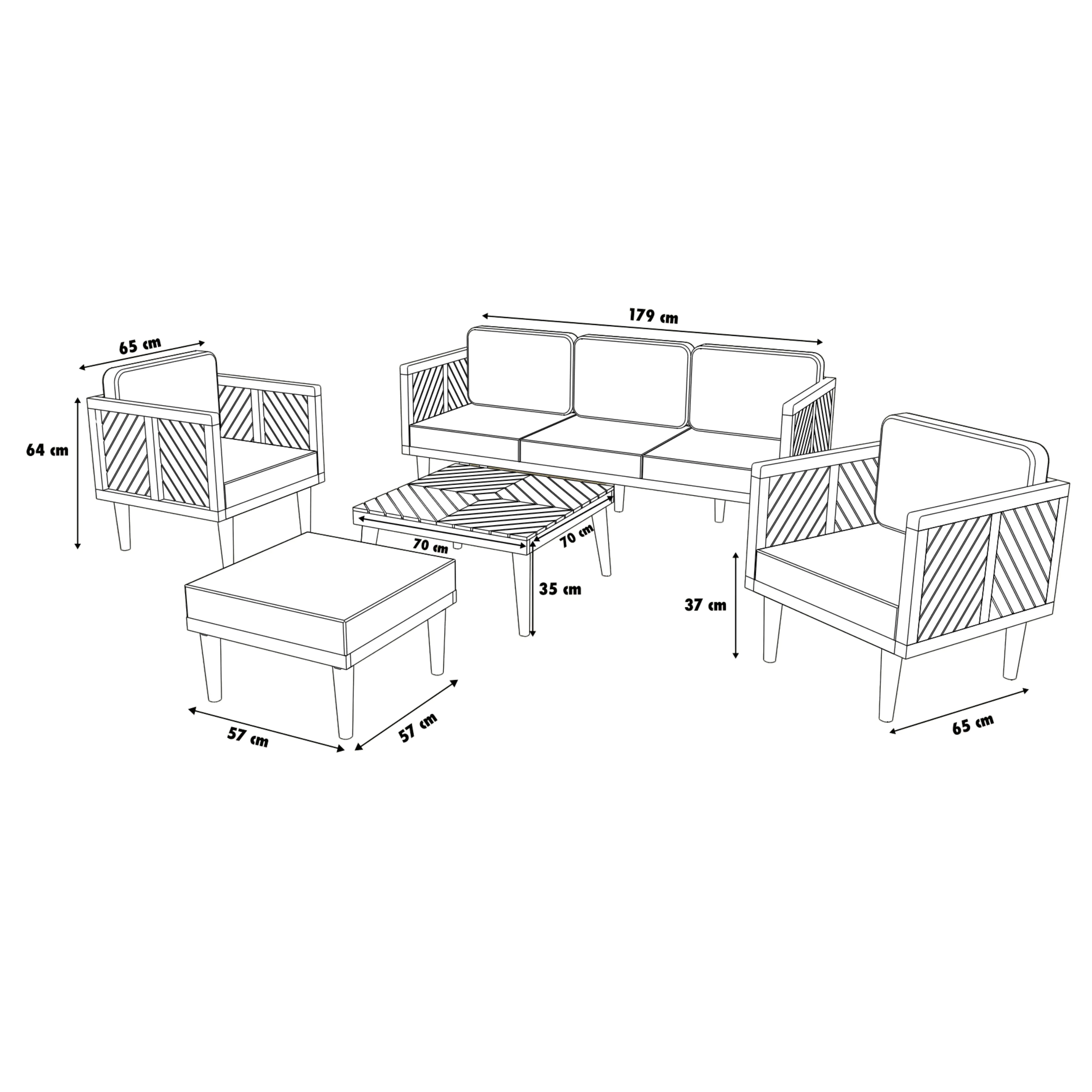 Primaster Gartenmöbel-Set Minori