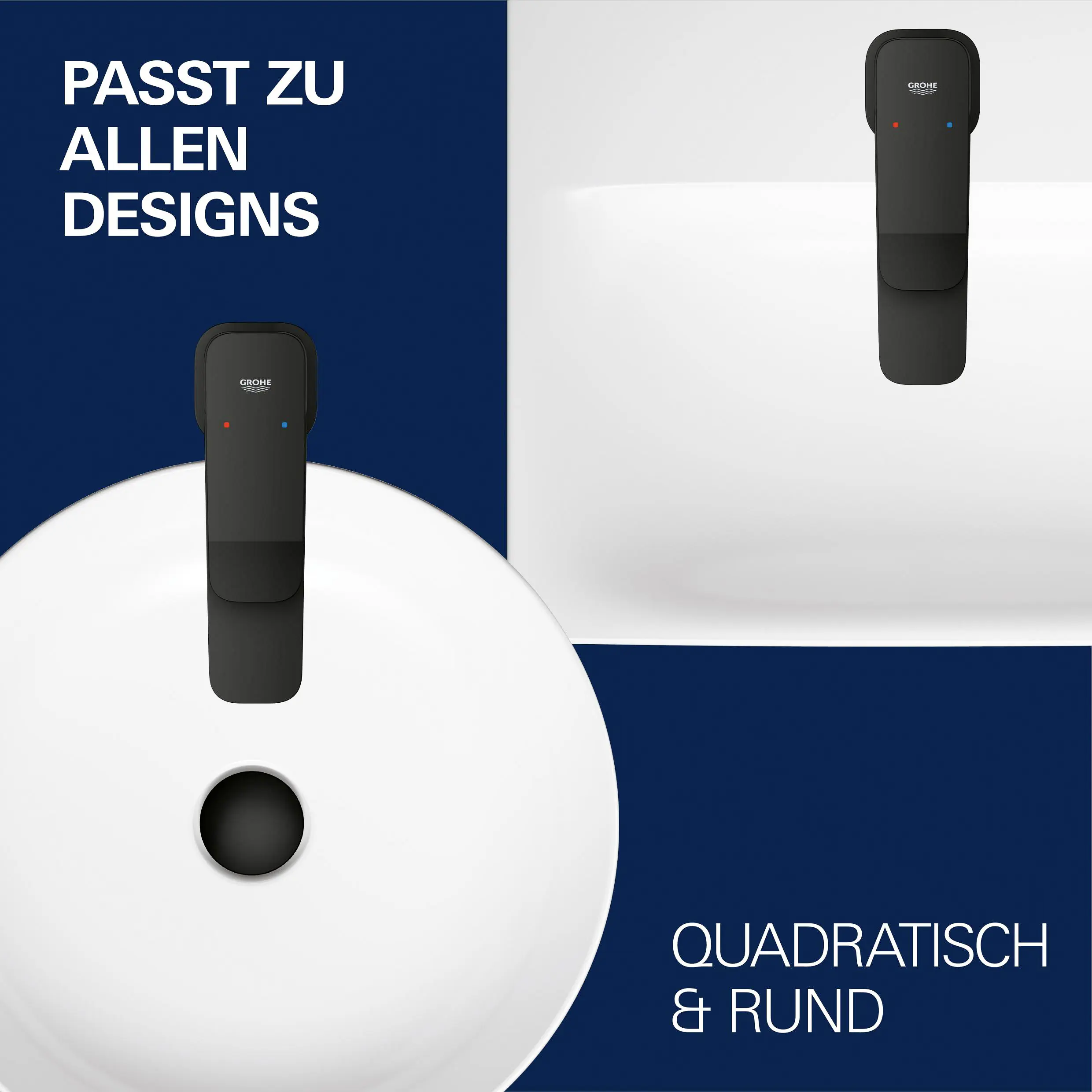 Grohe Waschtischarmatur Dice M-Size schwarz matt