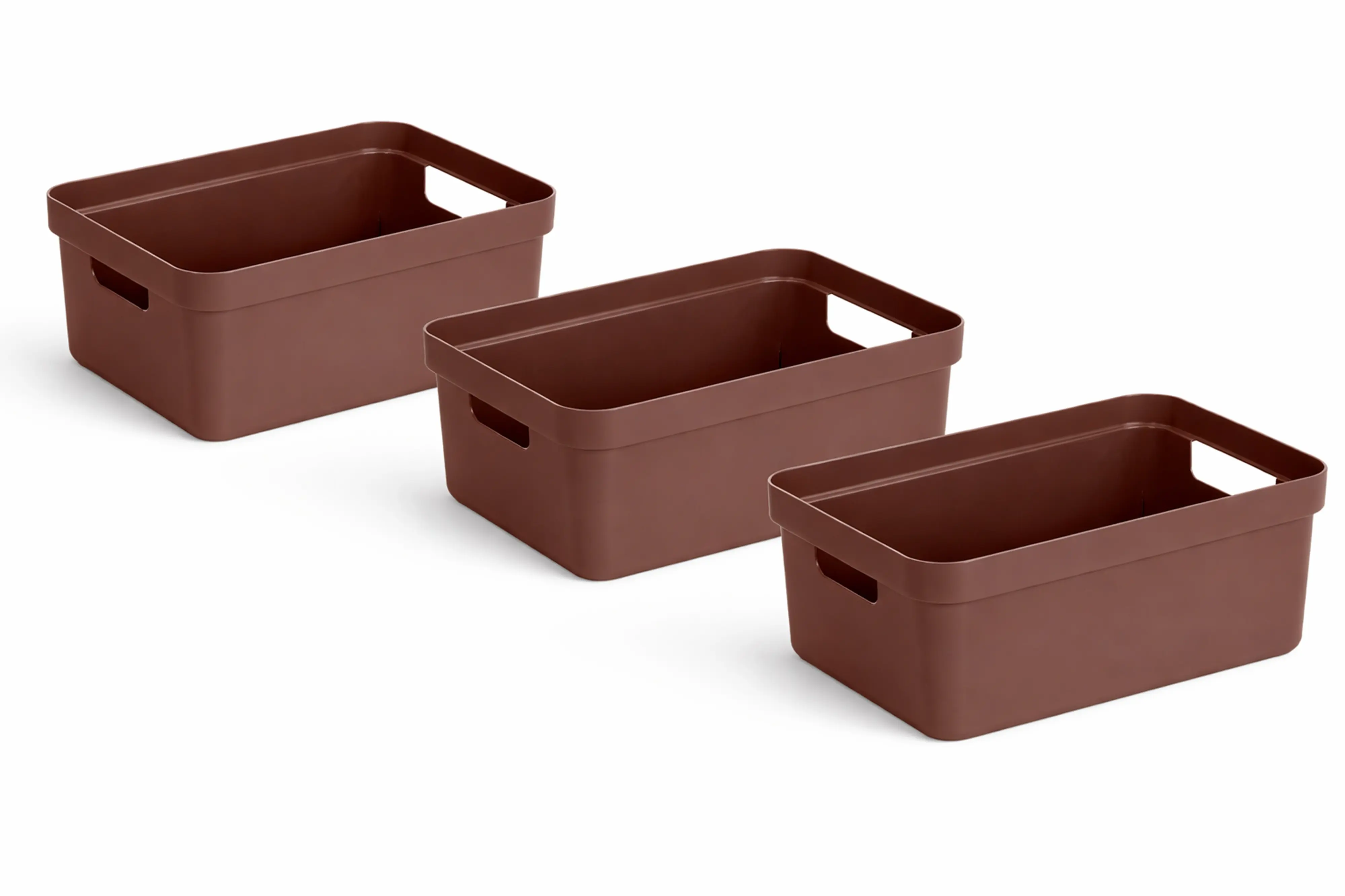 Sunware Aufbewahrungsbox Sigma Home 24 L schoko 3er Set