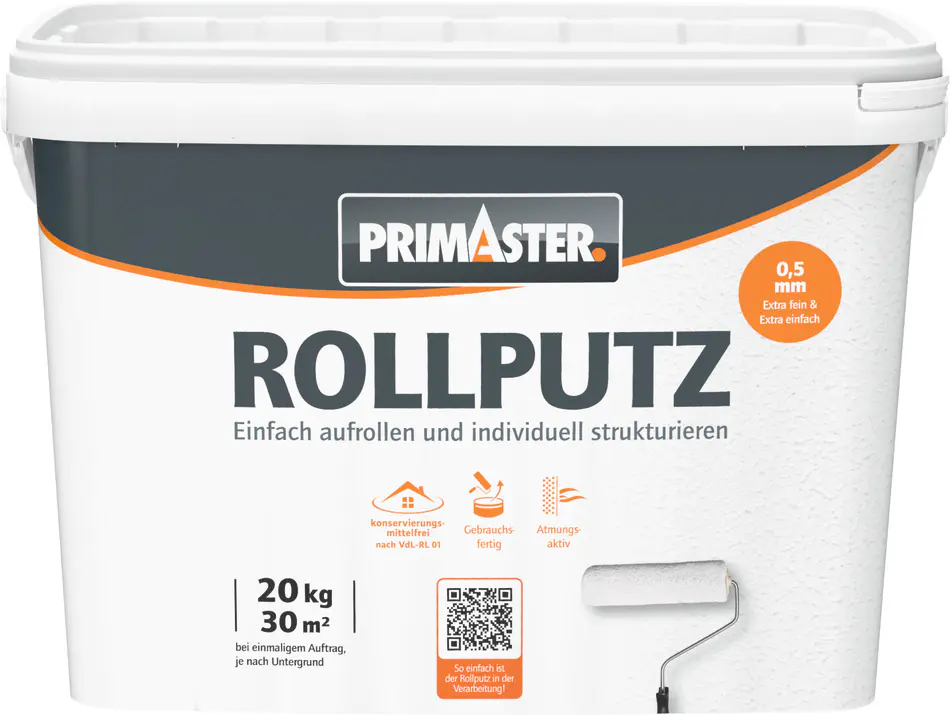 Produktbild:  Primaster Rollputz 20 kg weiß