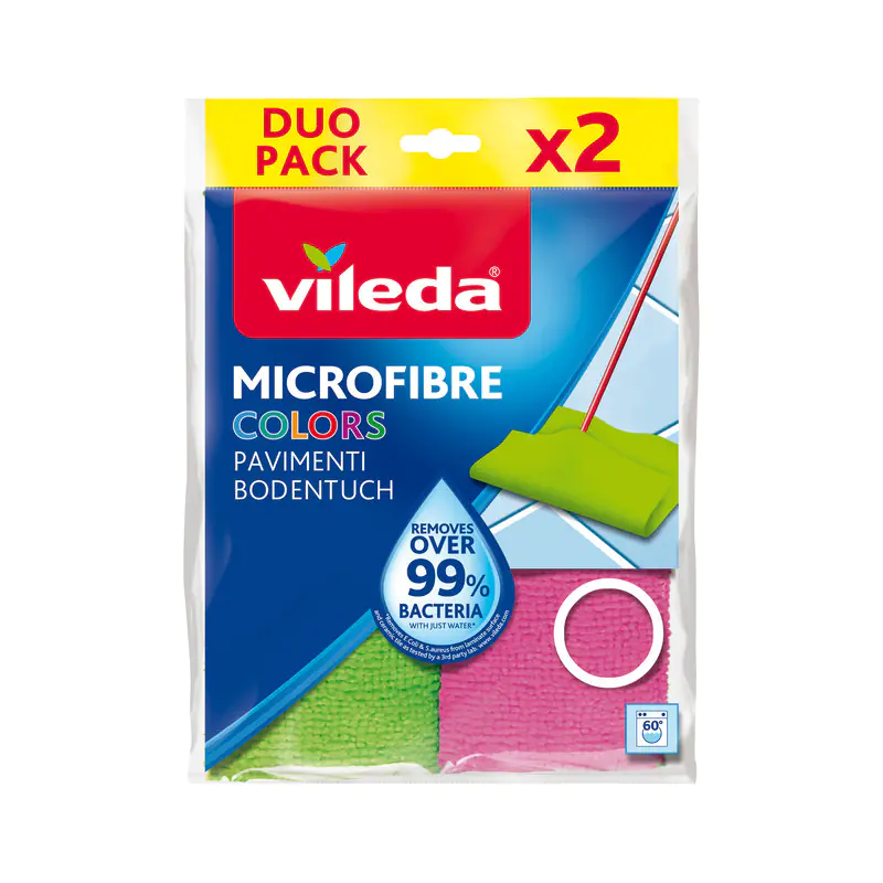 Vileda Bodentuch Microfibre Colors Duo Pack 2 Stück Vileda Bodentuch Microfibre Colors Duo Pack 2 Stück