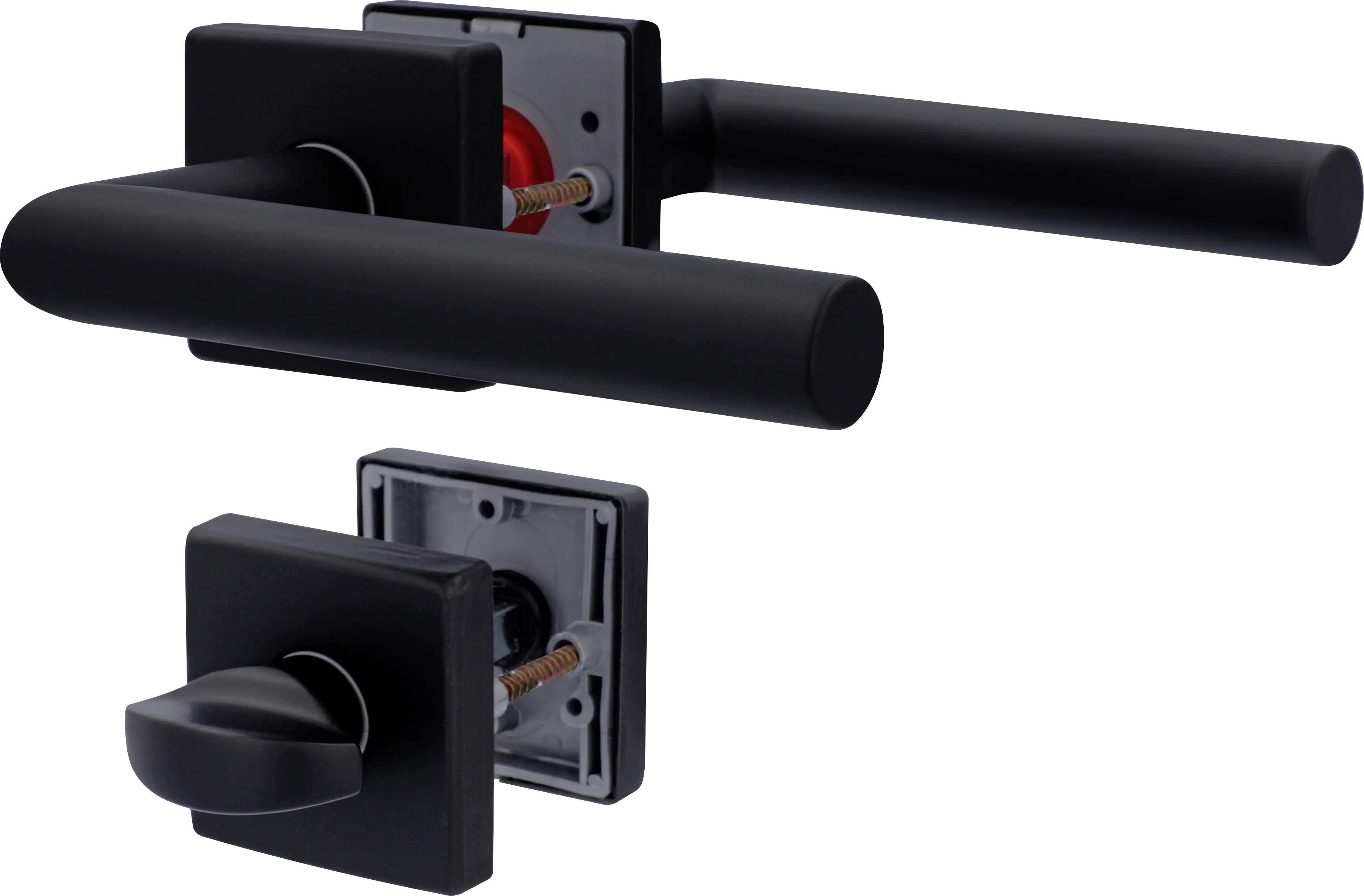 WC-Rosettengarnitur Ronaldino Square Set - schwarz