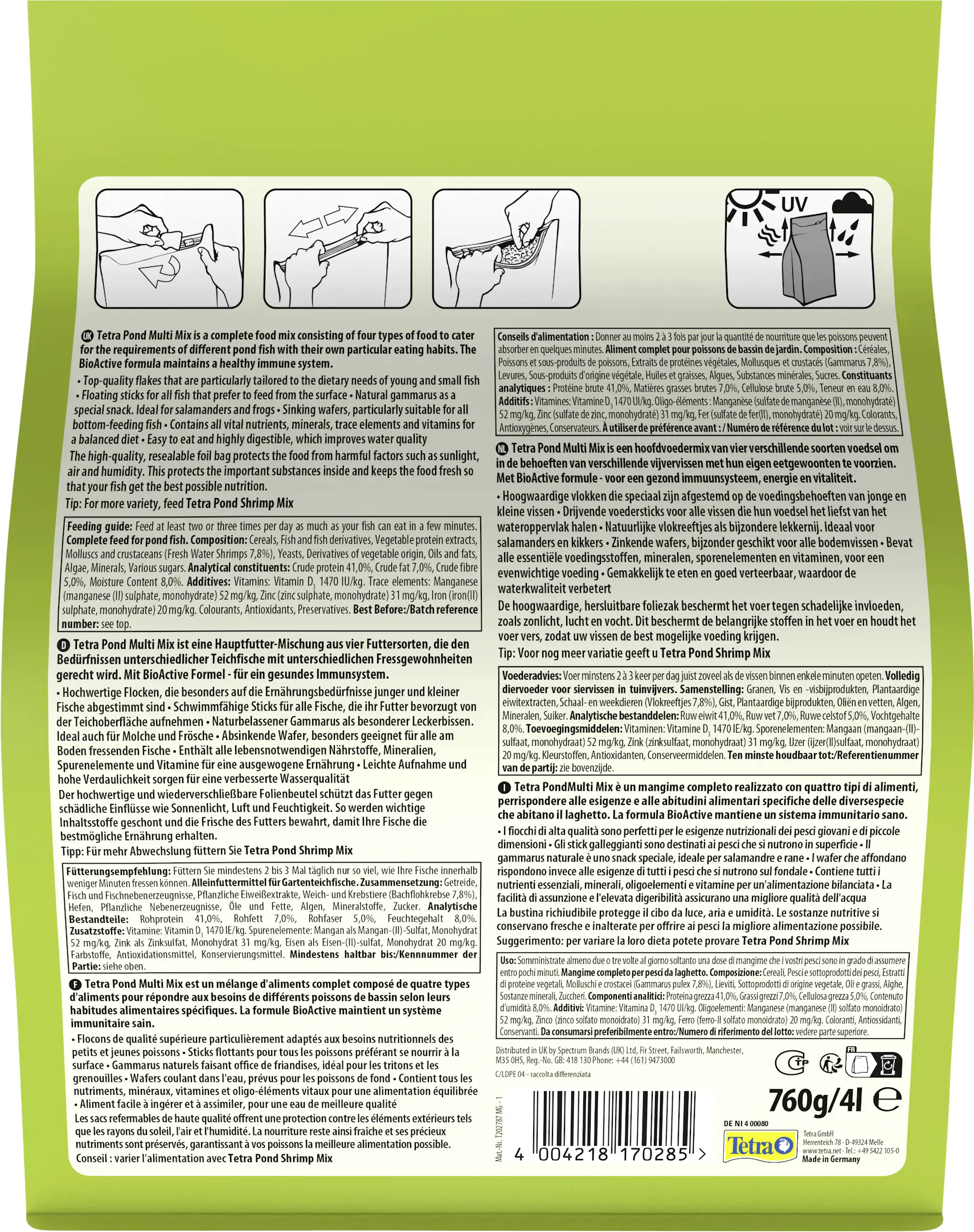Tetra Teichfutter Pond Multi Mix 4 l Tetra Teichfutter Pond Multi Mix 4 l