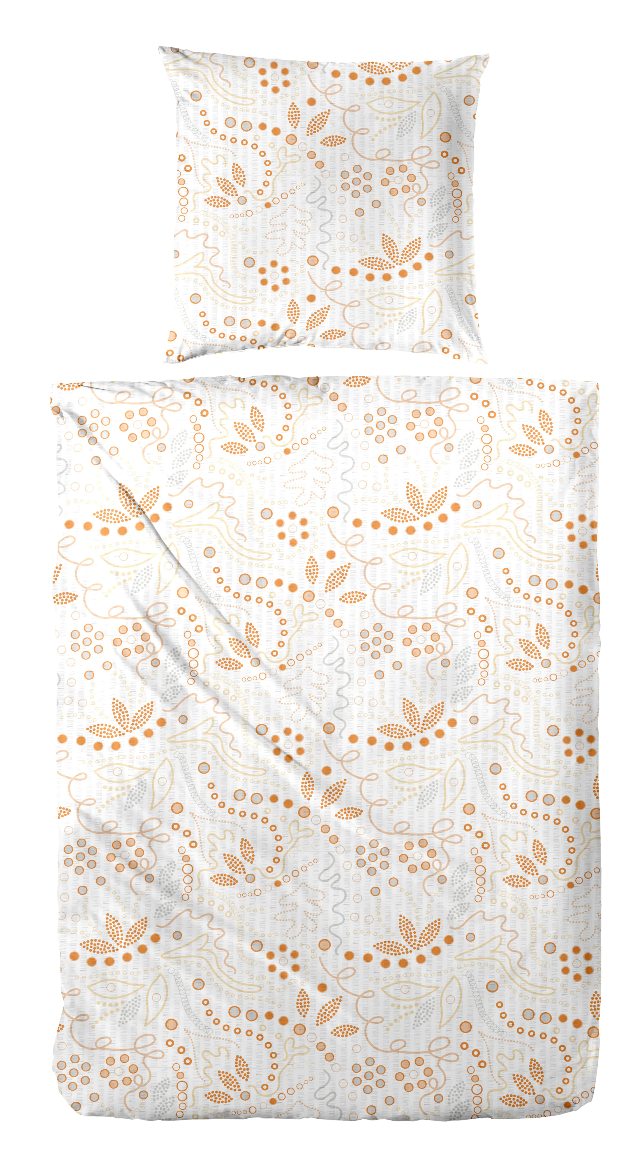 Westminster Bettwäsche Mikrofaser Blumenranken apricot 135 x 200 cm 