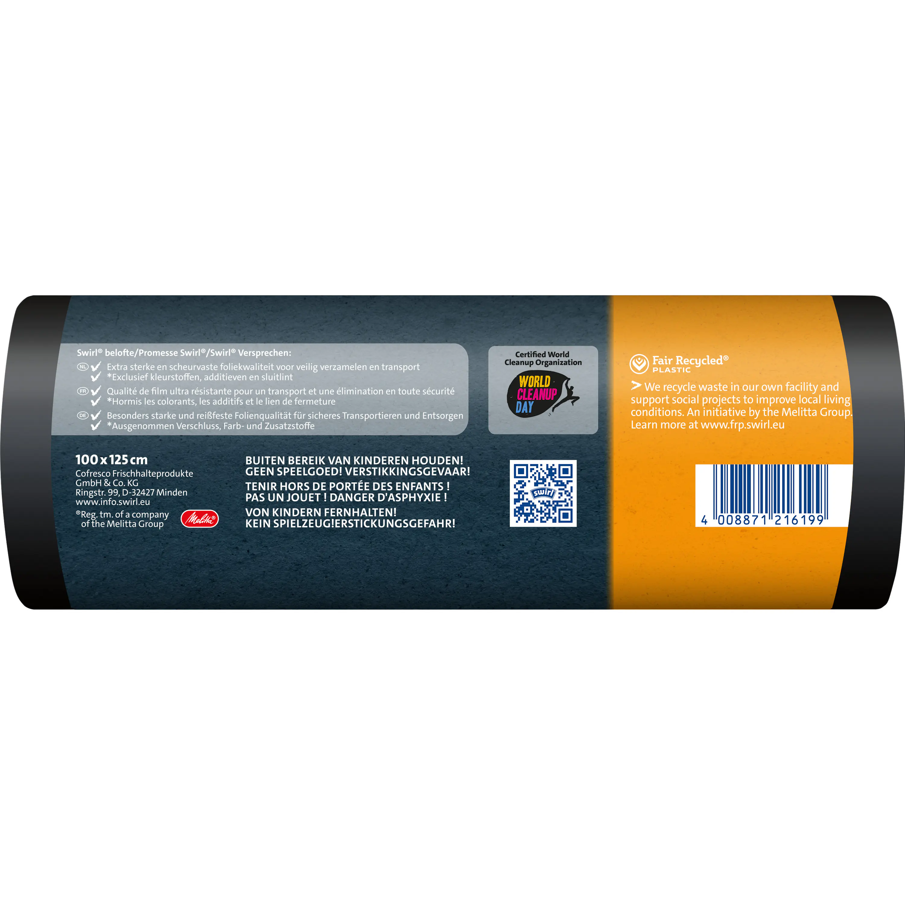 Swirl® 240 l Schwerlast-Säcke Profi mit Zugband Reißfest & Dicht