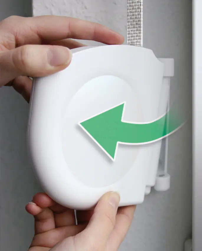 Schellenberg Design Aufschraubwickler Gurtwickler Mini weiß mit Gurt