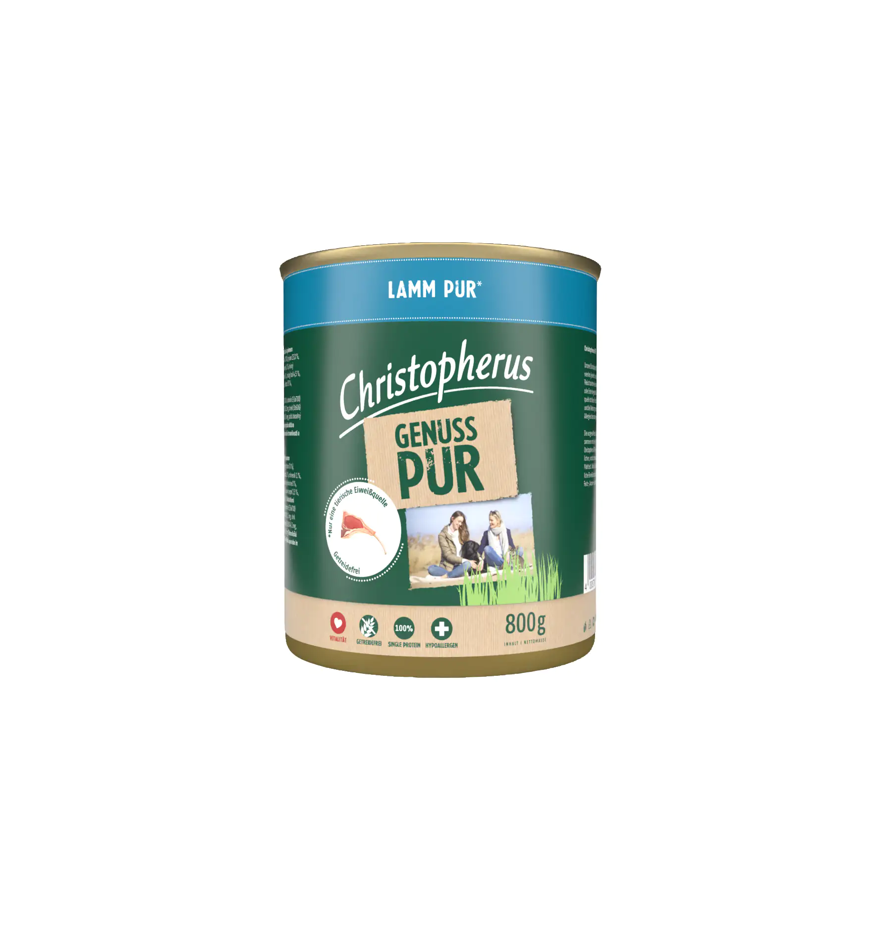 Christopherus Hundenassfutter Pur Adult 800 g Lamm