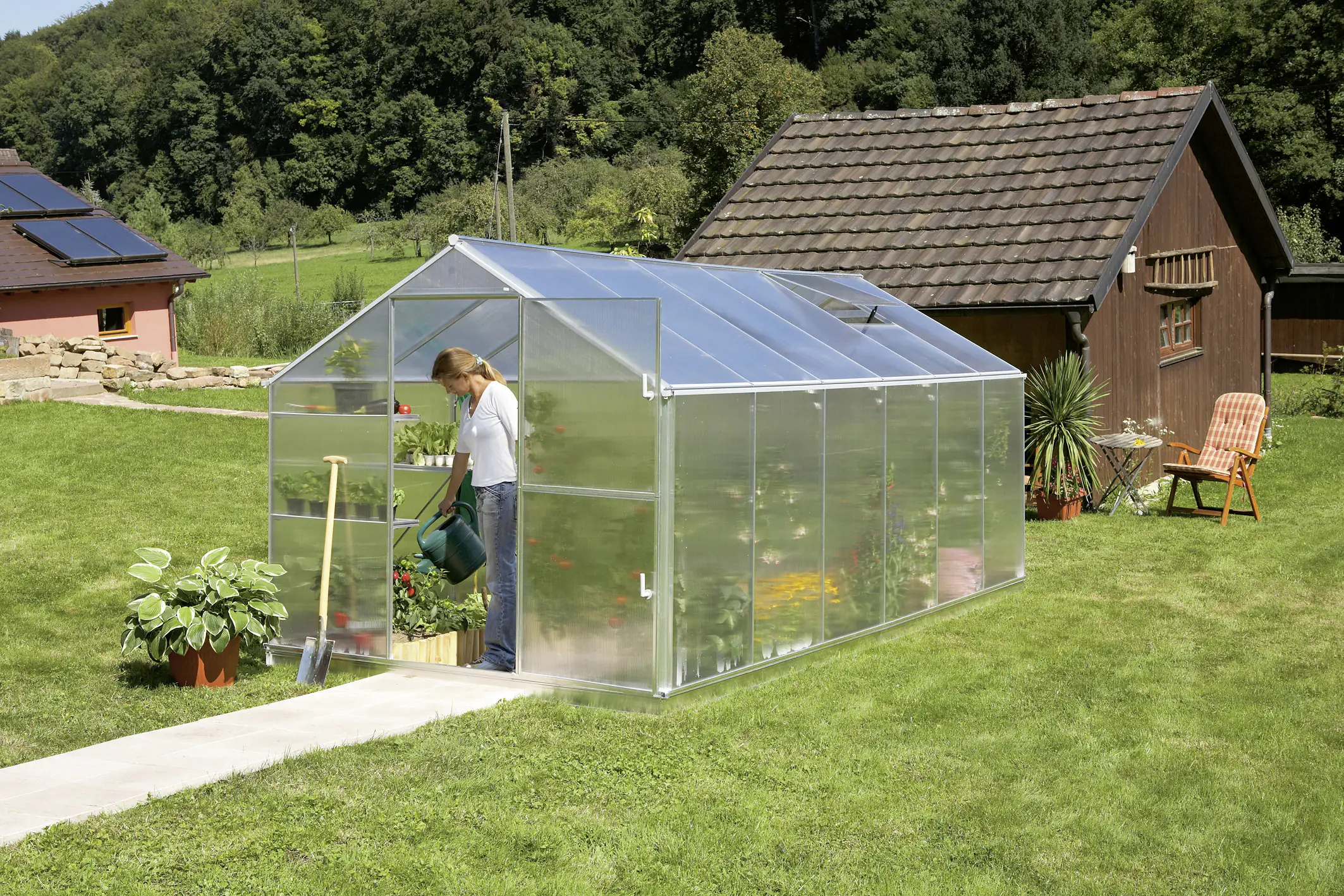 4003412062358 Gutta Alu Gewächshaus Typ F6 448 x 227 cm