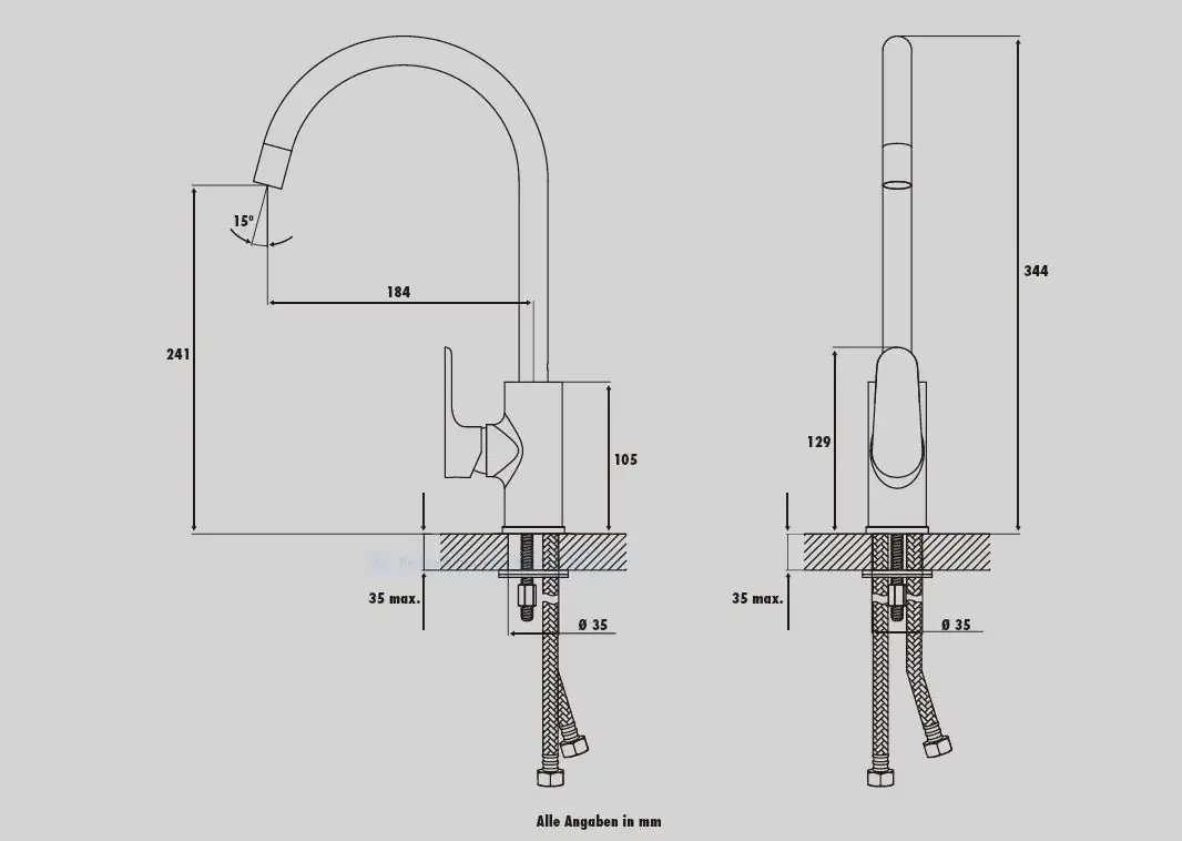 Primaster Küchenarmatur Fürth verchromt Primaster Küchenarmatur Fürth verchromt
