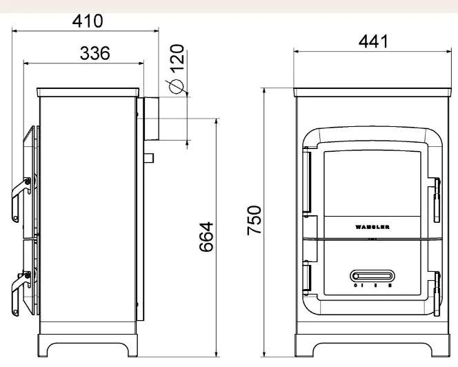 Wamsler Werkstattofen RH-6F schwarz kaschmir Stahl, 6 kW
