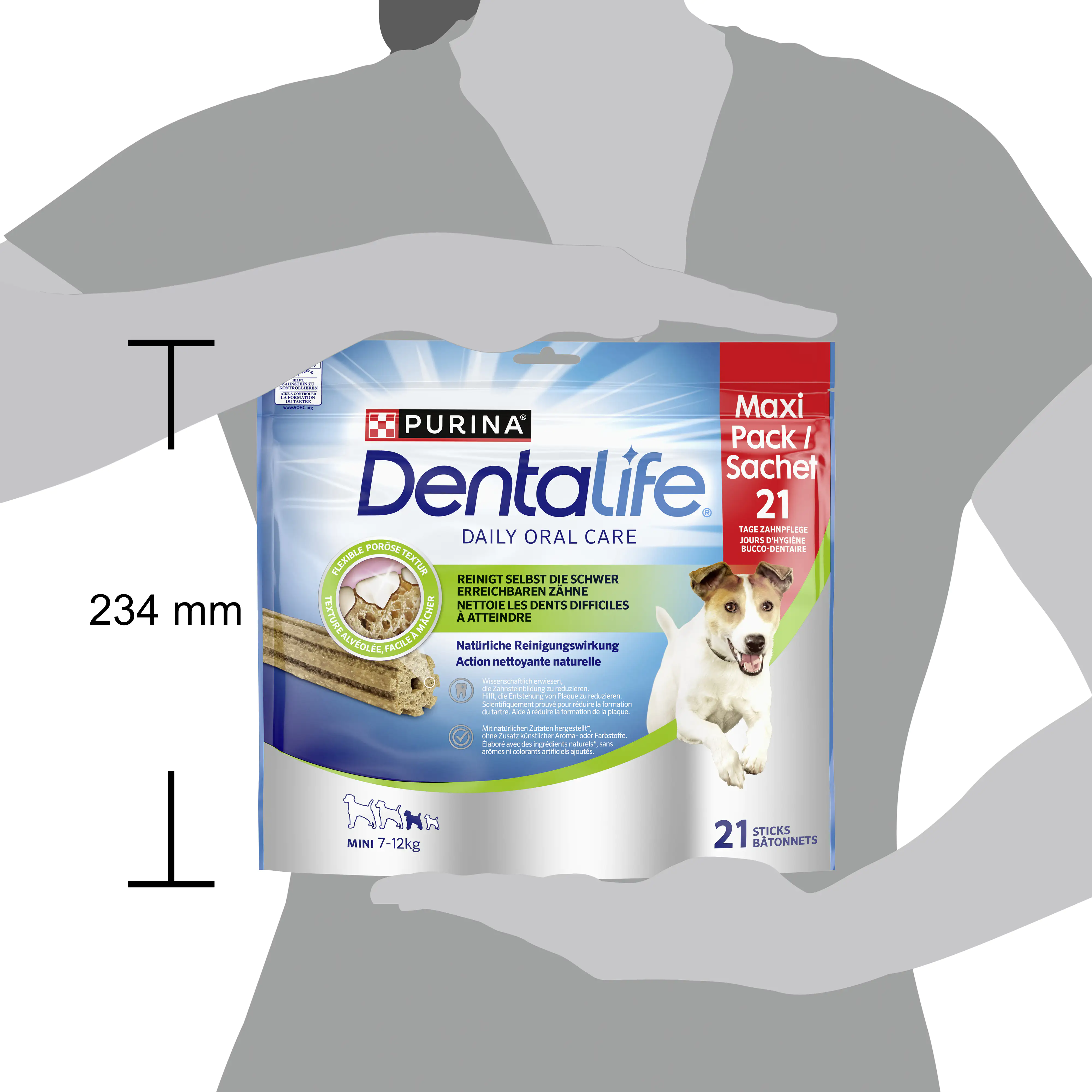 Purina DentaLife Mini Snacks für kleine Hunde 21 Sticks 345g Maxipack