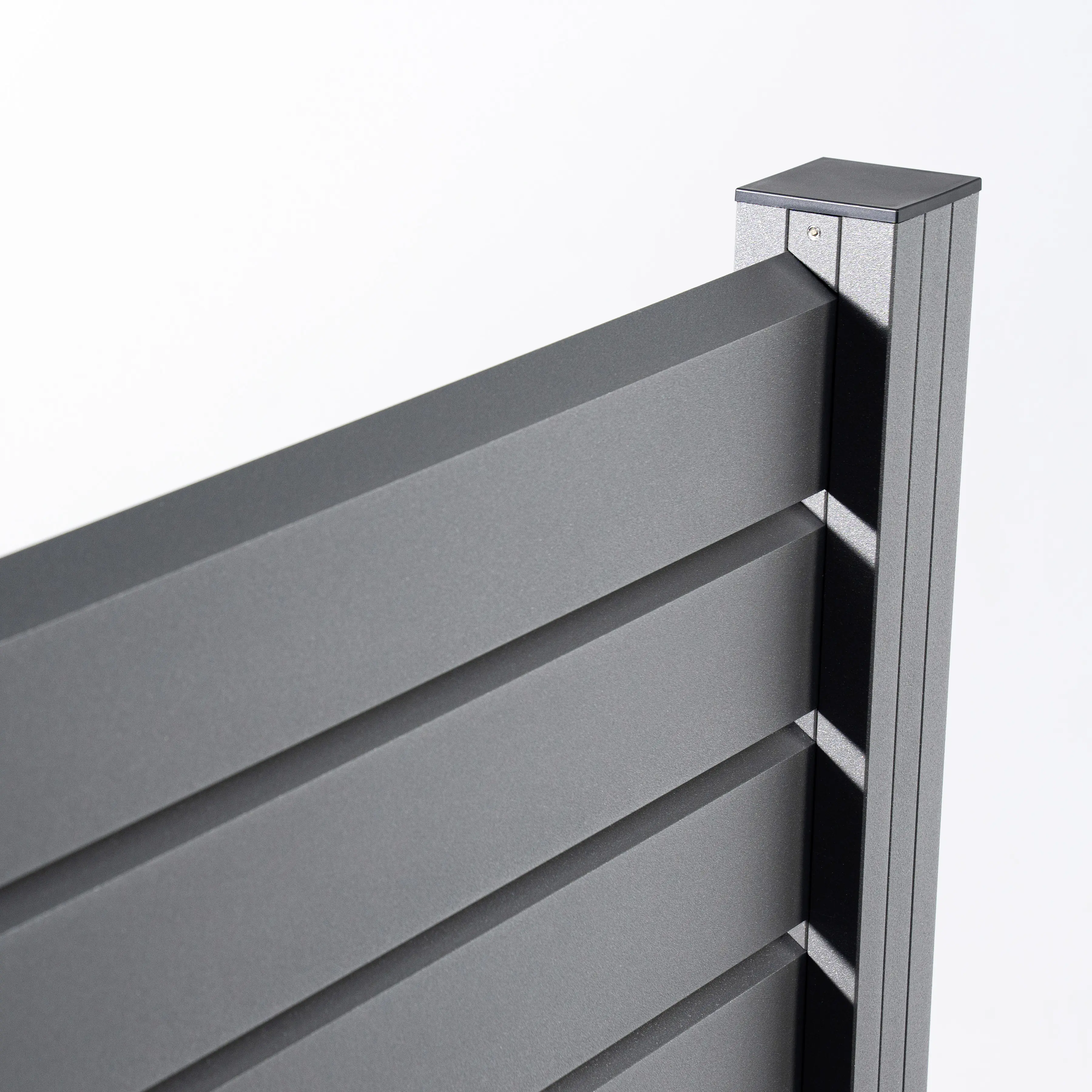 Ambiente Alu-Zaun Erweiterungsset Rhombus MINI 187 x 124,2 cm grau