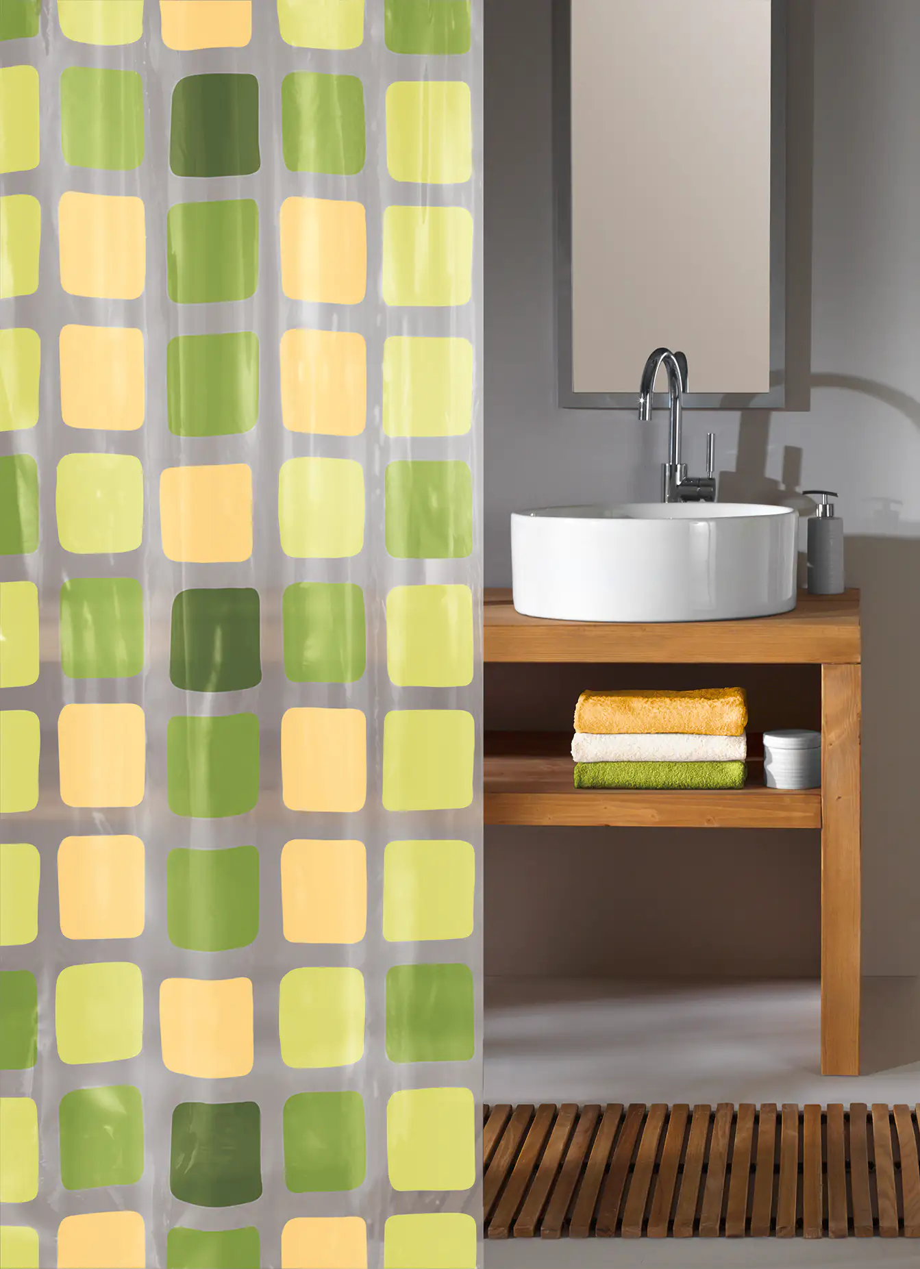 Kleine Wolke Duschvorhang Sonny alge, 180 x 200 cm