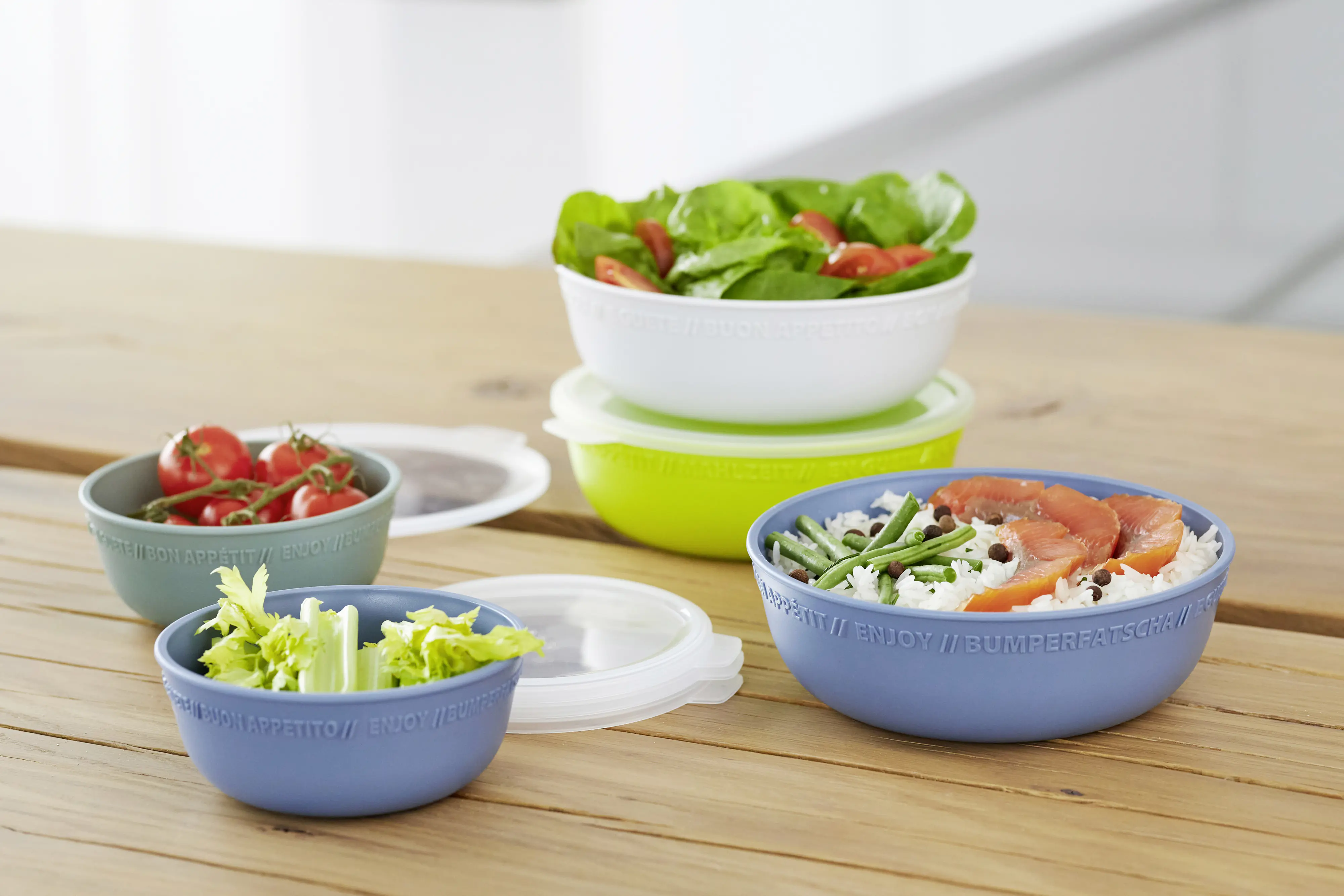 Rotho Schüssel mit Deckel 1,02 L Tresa horizon blau