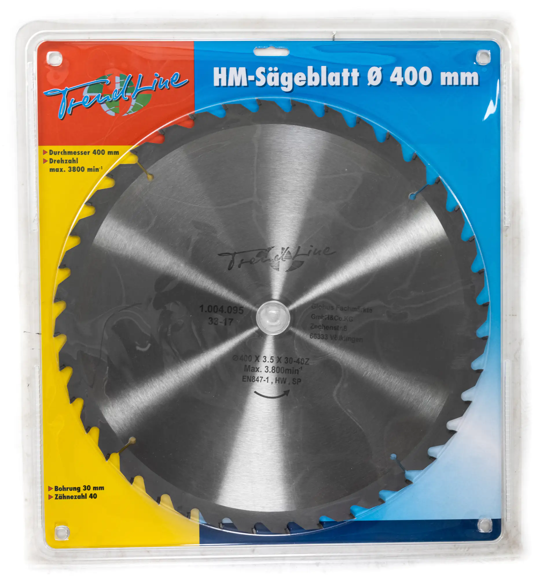 TrendLine HM-Sägeblätter TrendLine HM-Kreissägeblatt Ø 400 mm Bohrung Ø 30 mm