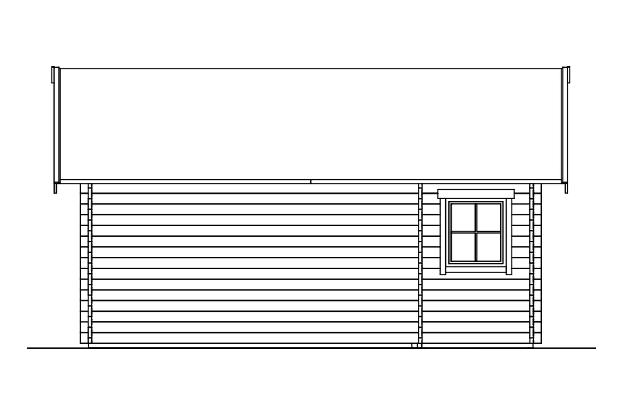 SKAN HOLZ Blockbohlenhaus Bern 2 420 x 560 cm natur mit Fußboden SKAN HOLZ Blockbohlenhaus Bern 2 420 x 560 cm natur mit Fußboden
