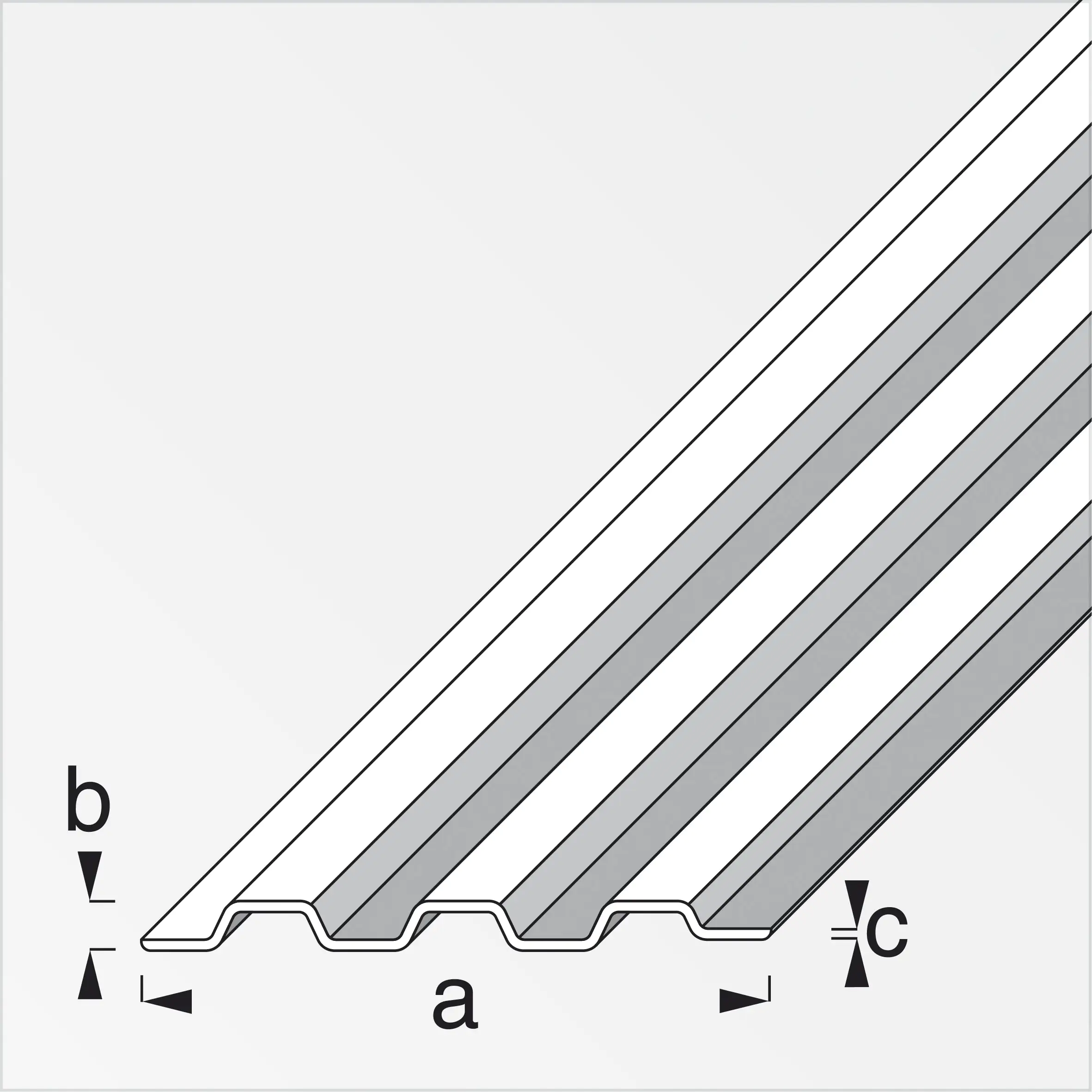 alfer Containerwand-Profil 1 m, 68.5 x 5.4 x 1.2 mm Aluminium roh blank