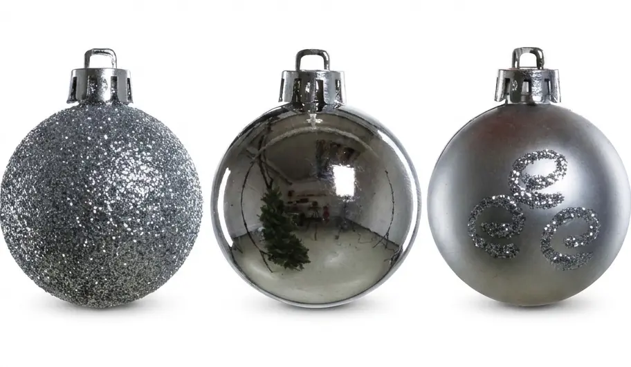 TrendLine Weihnachtskugeln bruchfest, langlebig Ø 4 cm silber 12 Stück