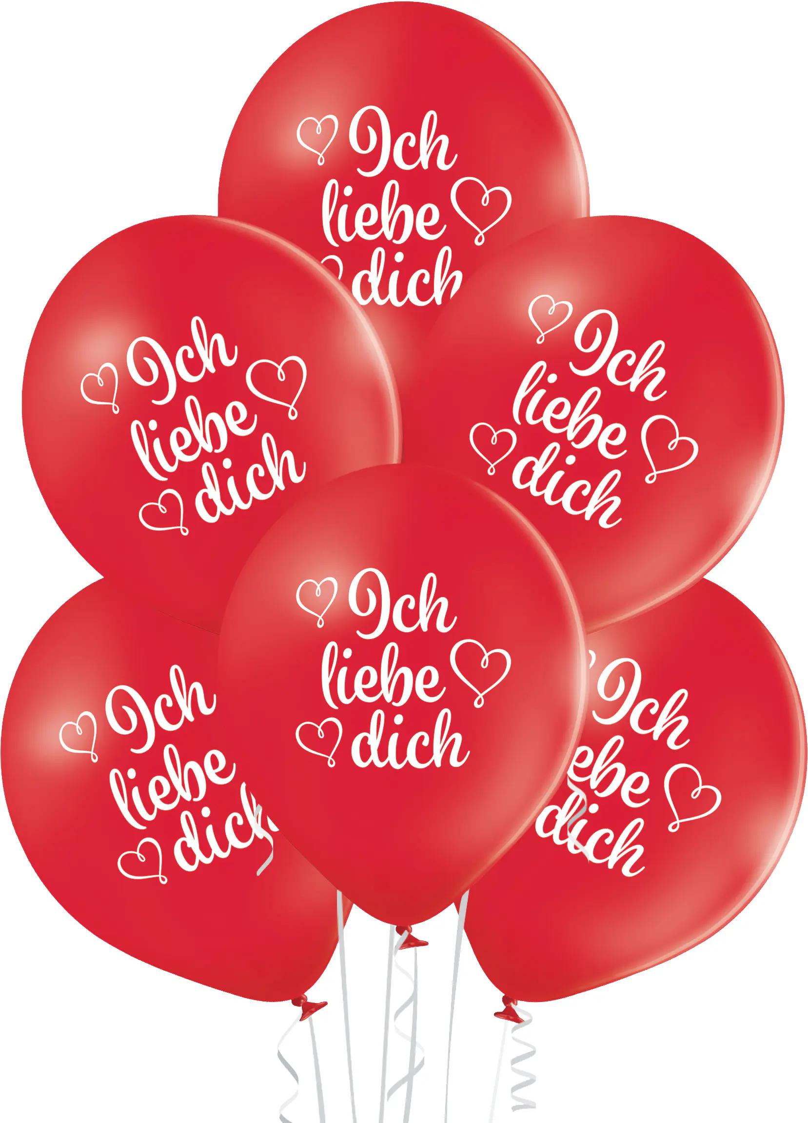 Latexballons Ich liebe dich rot Ø 20 cm 10 Stück