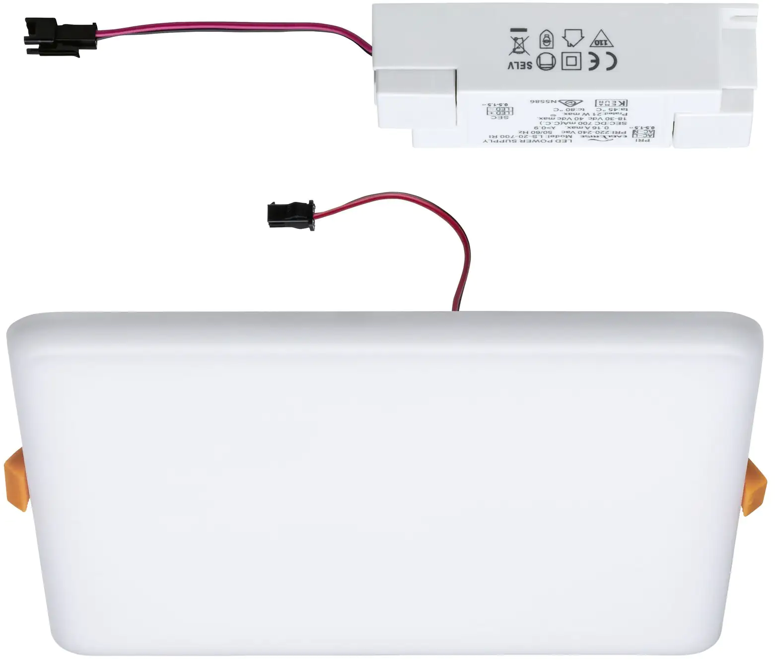 Paulmann Einbauleuchte LED Veluna Varifit eckig Paulmann Einbauleuchte LED Veluna Varifit eckig 18,5 cm 17,5 W satin