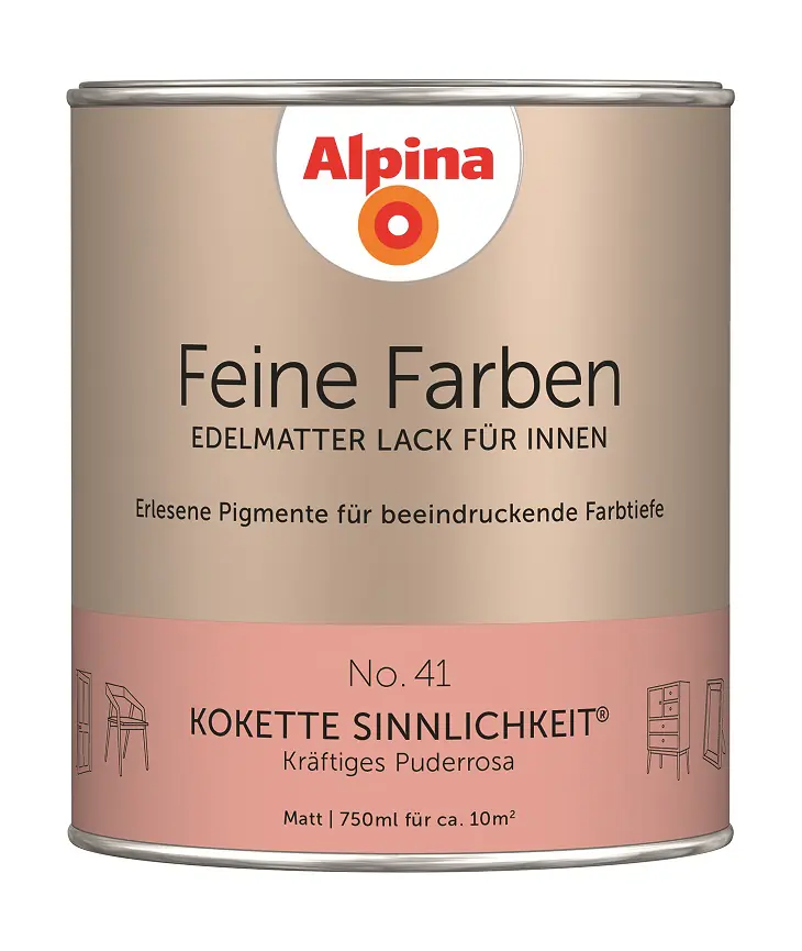 Alpina Feine Farben Lack No. 41 Kokette Sinnlichkeit - puderrosa 750 ml