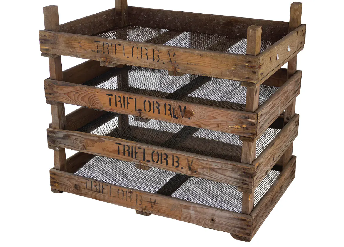 Flamingo Blumenzwiebelkiste Vintage Holz mit Metallgitterboden 70 x 50 x 13 cm braun Flamingo Blumenzwiebelkiste Vintage Holz mit Metallgitterboden 70 x 50 x 13 cm braun