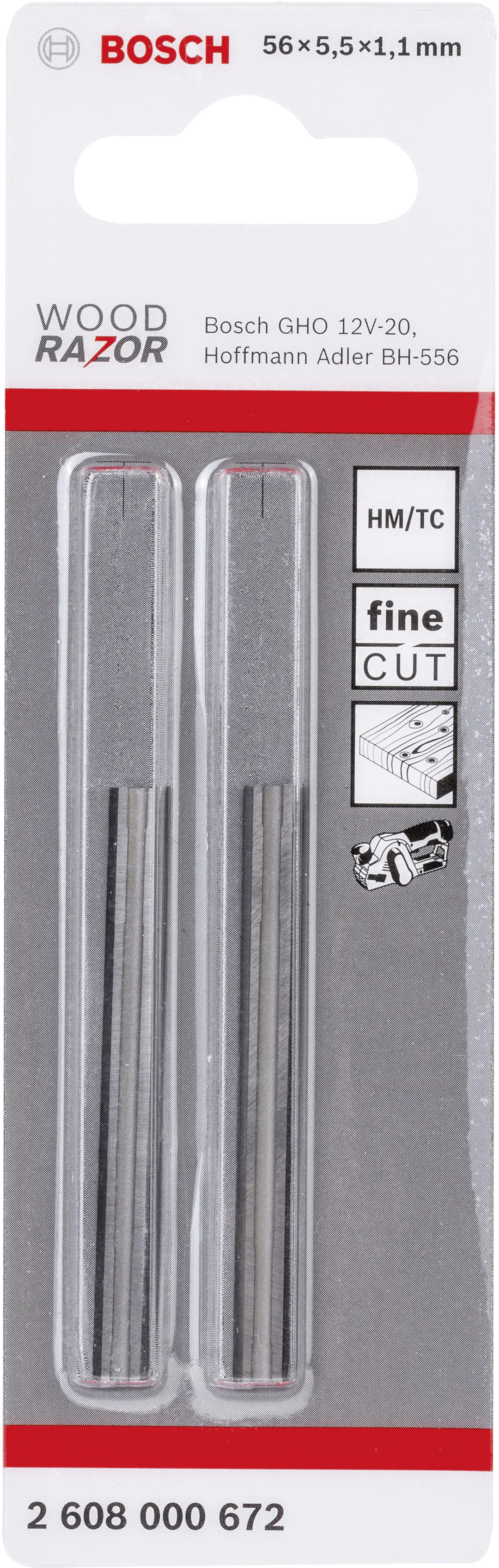 Bosch Hobelmesser Carbide 56 mm gerade 2 Stück Bosch Hobelmesser Carbide 56 mm gerade 2 Stück