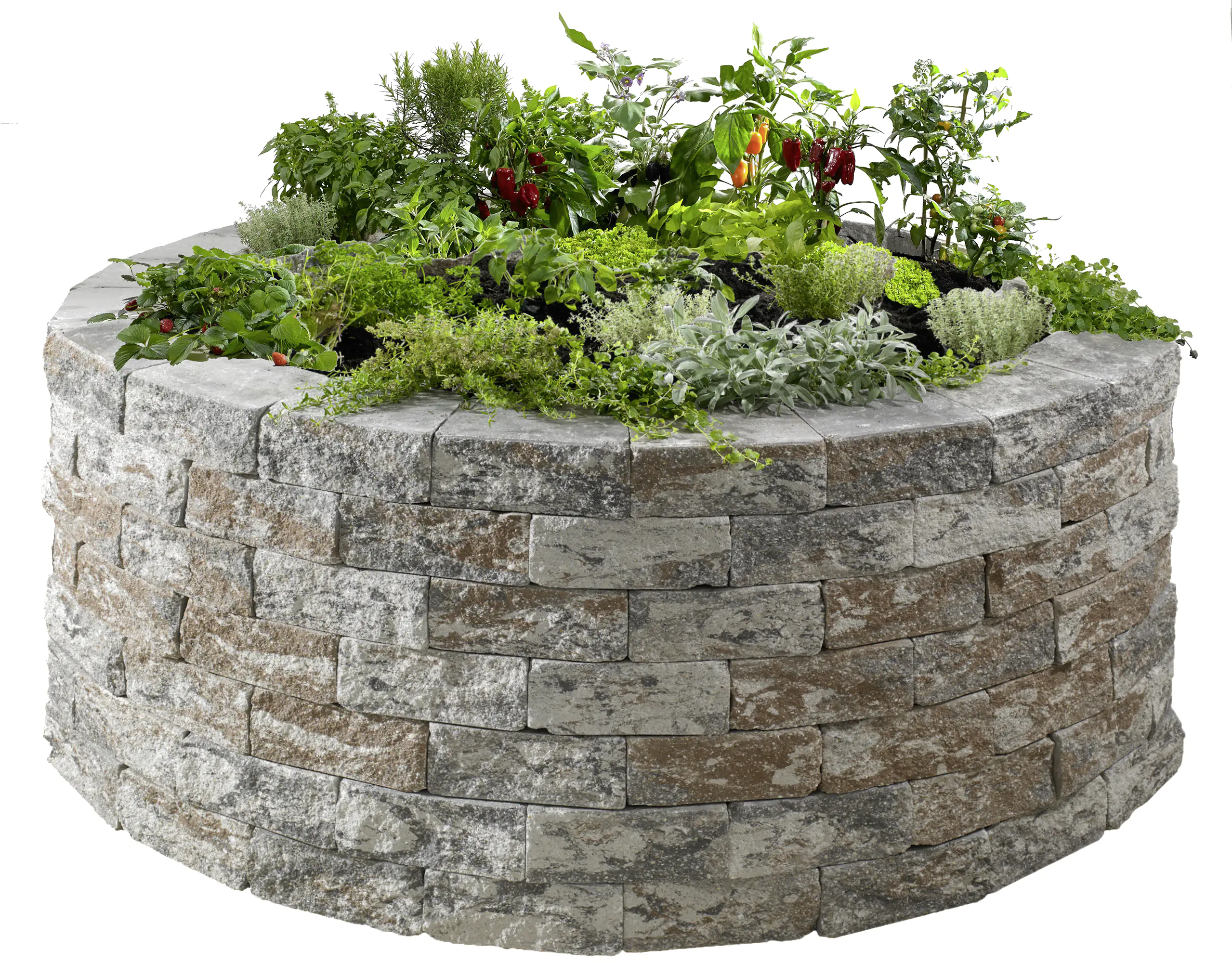 Kann Hochbeet-Set Vigneto-Rondell Ø 200 x 72 cm jura-nuanciert