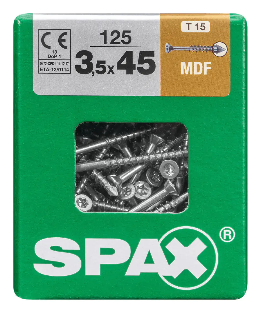 Spax Faserplattenschrauben 3.5 x 45 mm TX 15 - 125 Stk.