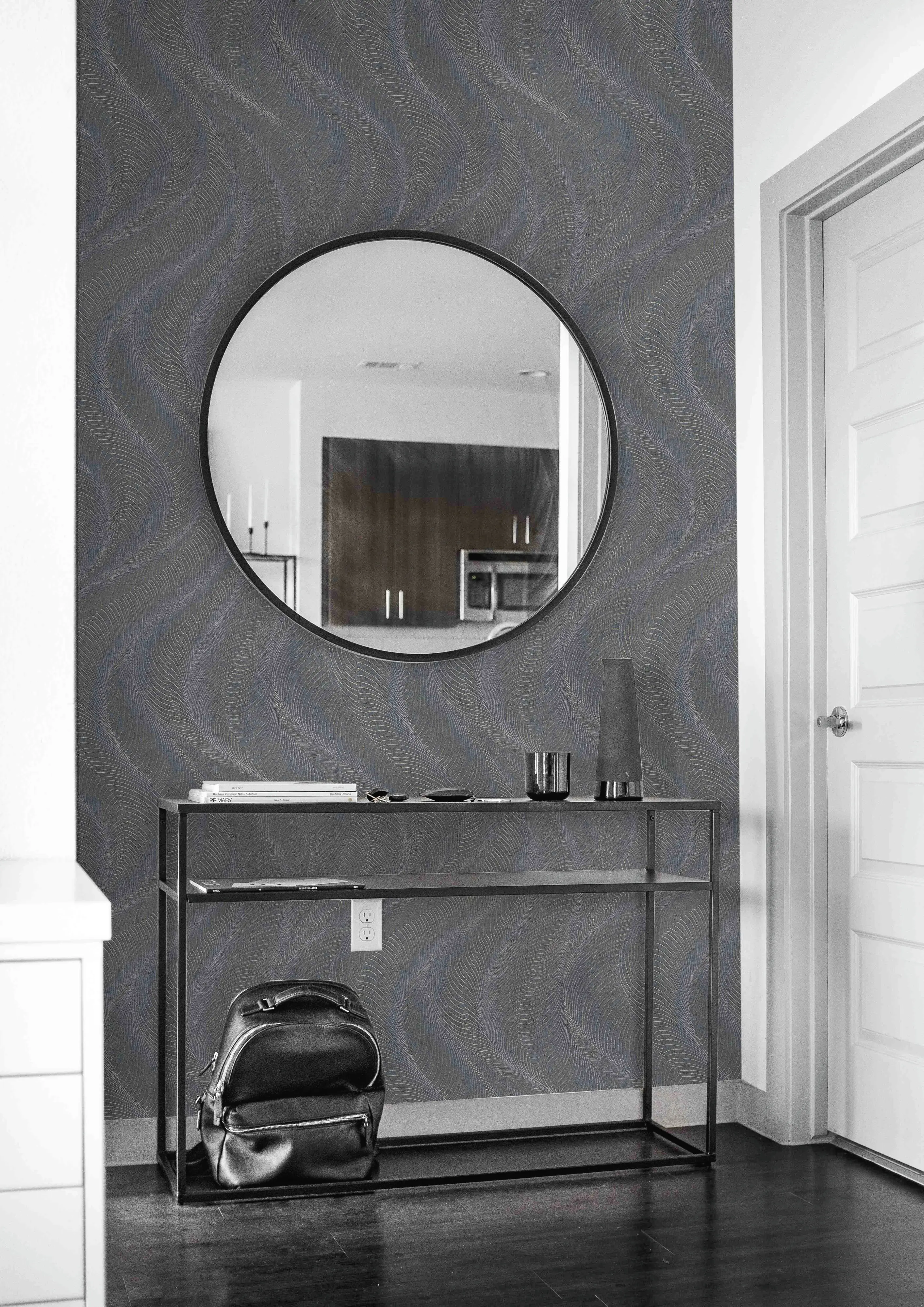 Rasch Vliestapete Wellen Incanto blau-taupe 10,05 x 0,53 m