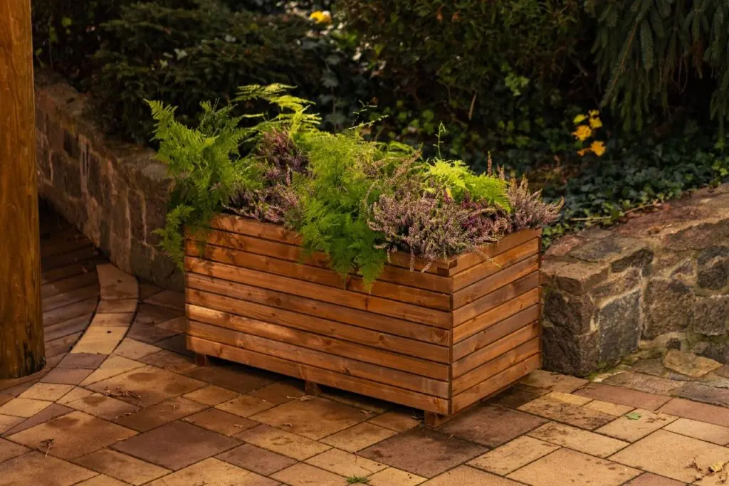 Upyard Pflanzkübel TerraBox Low Holz 100 x 50 cm natur inkl. Einlage