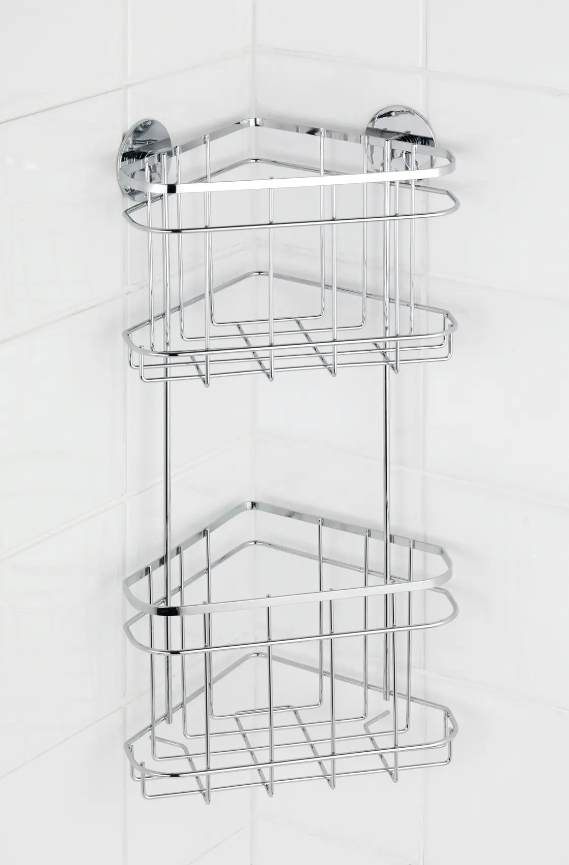 Wenko Eckablage Edelstahl, Turbo-Loc, 2 Etagen