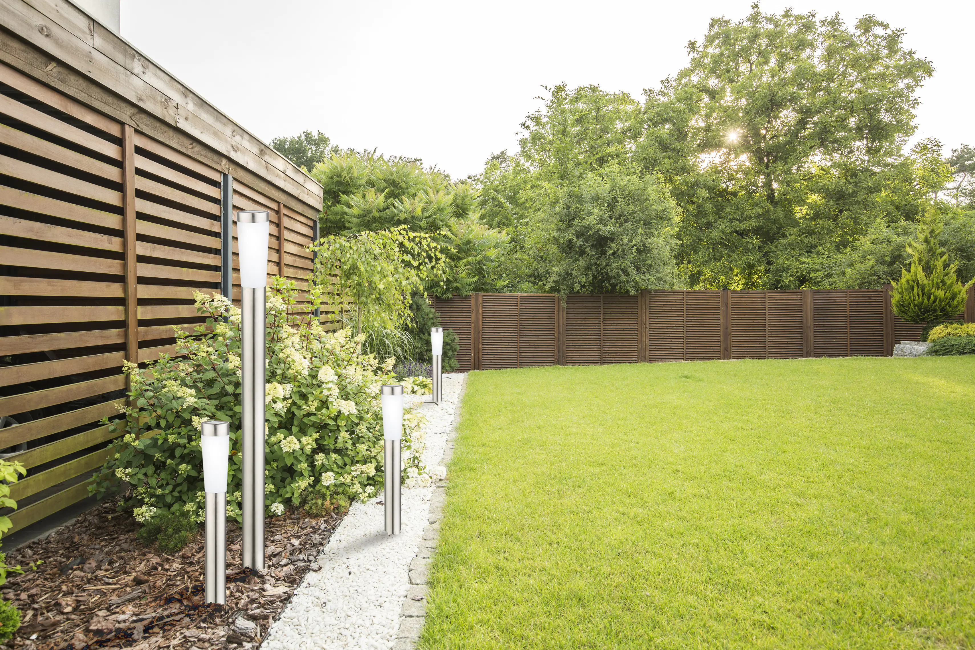 Globo Solarleuchte LED Solar edelstahl 56 x 7,5 cm