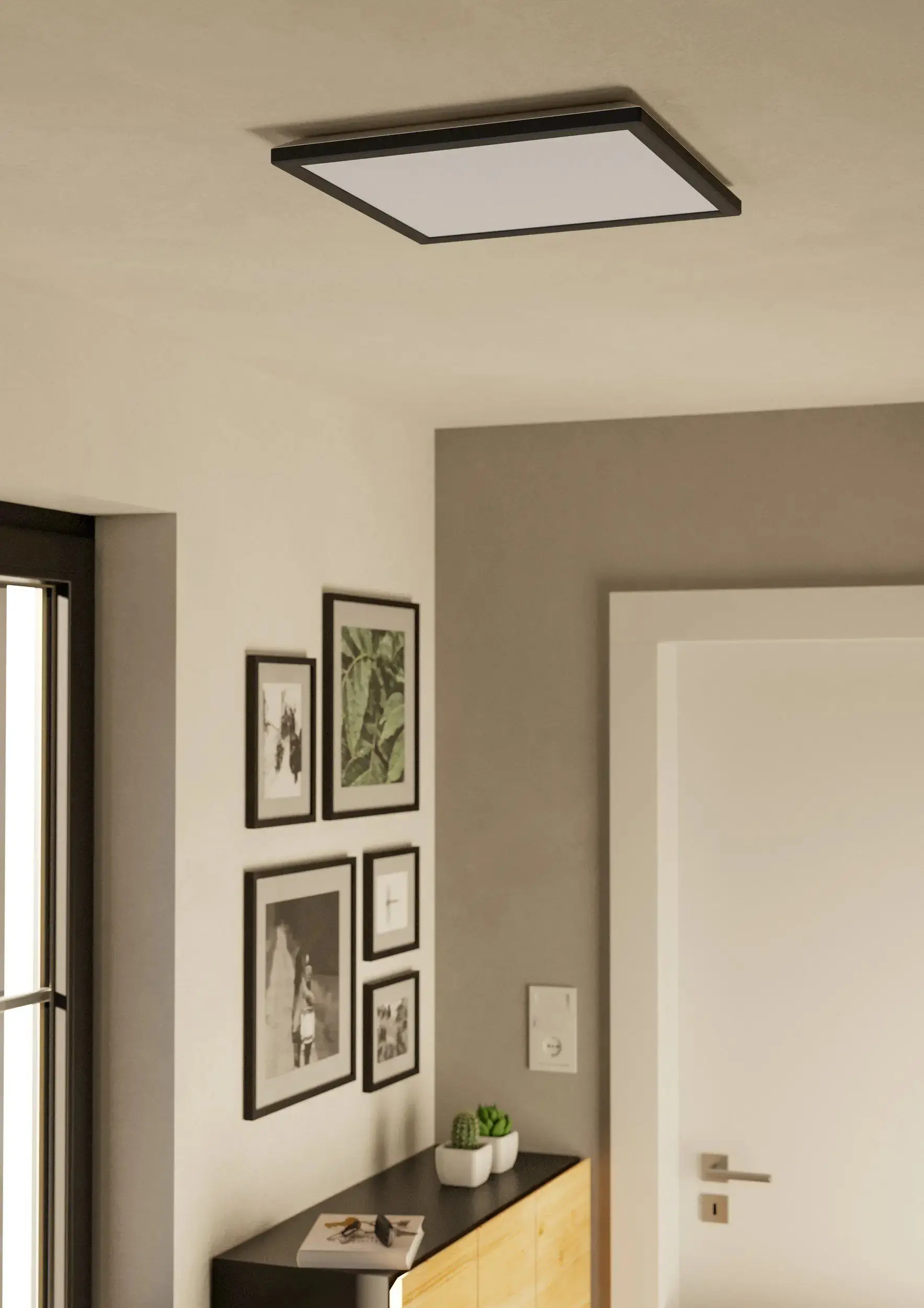 Eglo Deckenleuchte Rovito-R schwarz 39 x 39 cm