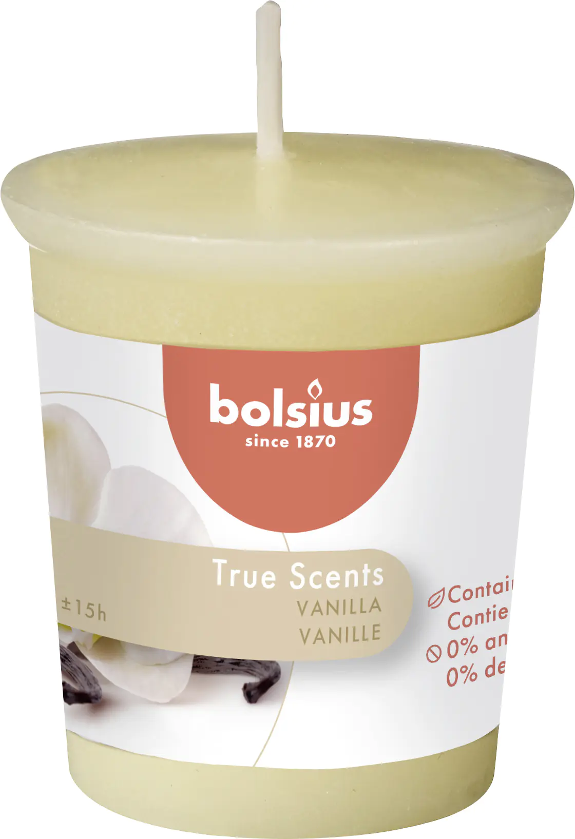 Bolsius Duftkerze Vanille, Höhe 5,3 cm, Ø 4,5 cm Bolsius Duftkerze Vanille, Höhe 5,3 cm, Ø 4,5 cm