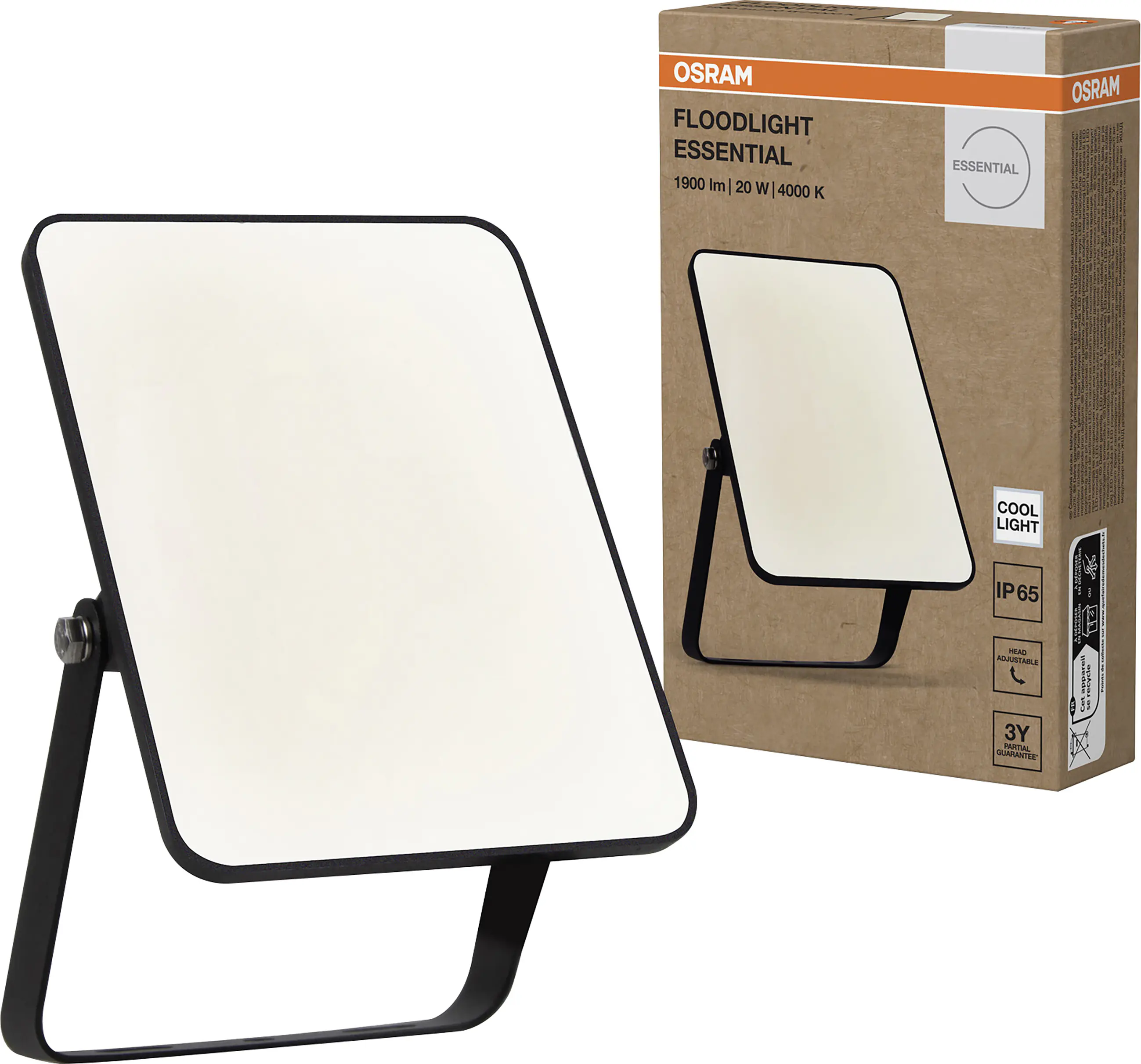 Osram LED-Außenleuchte Floodlight Essential 17,3 cm neutralweiß schwarz