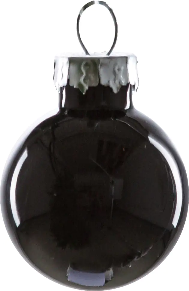 2076601553021_02 TrendLine Mini-Glaskugeln glanz/matt, Ø 2,5 cm, schwarz, 24 Stück