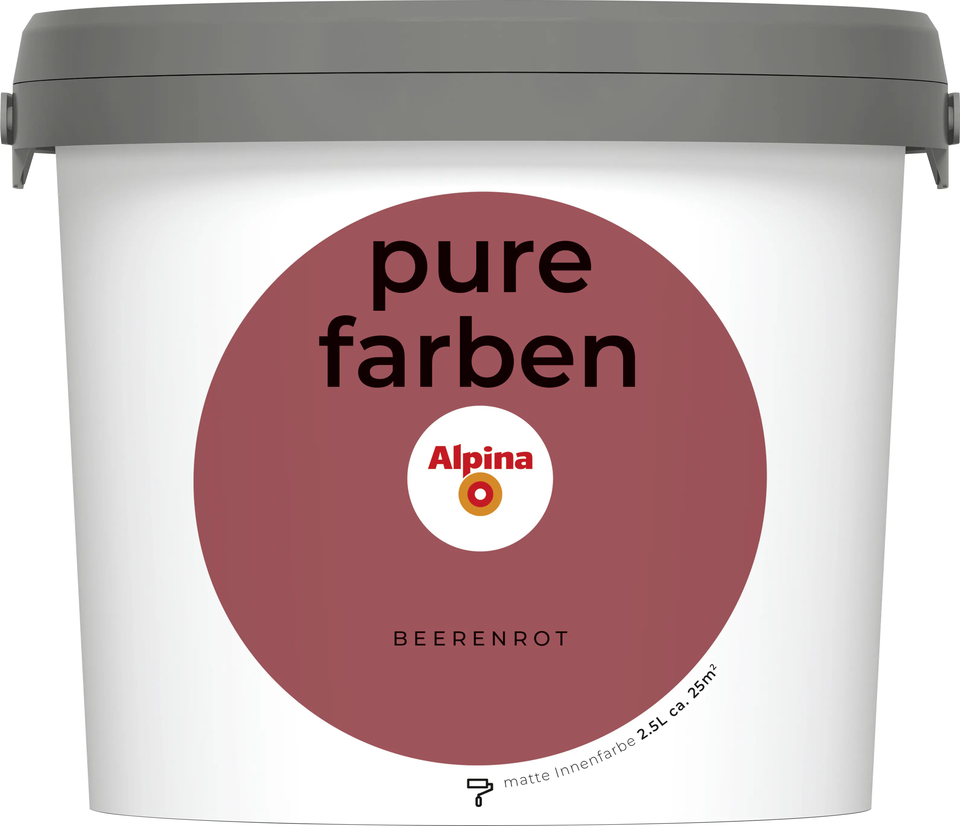 Alpina Pure Farben Wandfarbe Beerenrot 2,5 L