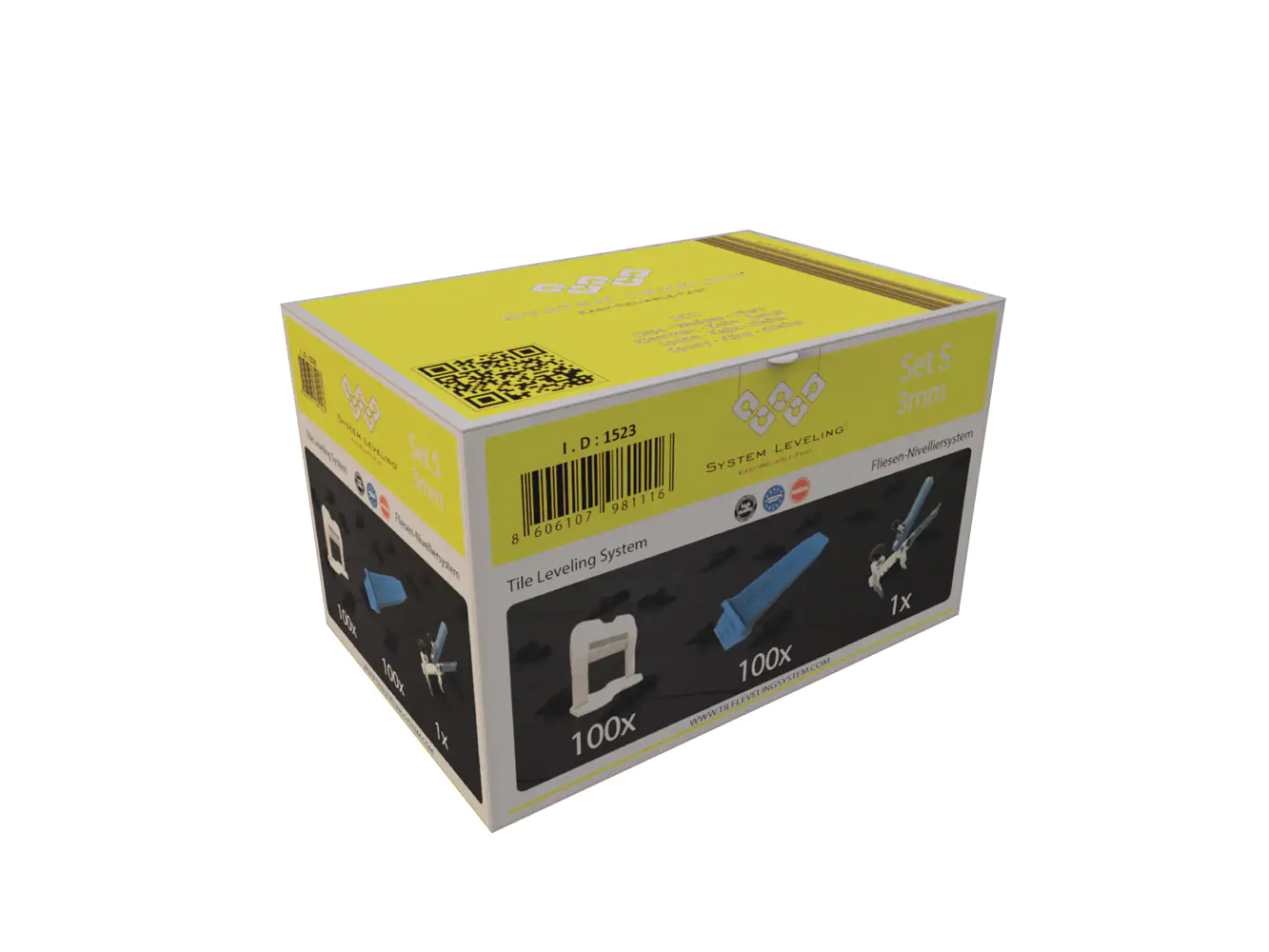 8606107981116 System Leveling Fliesen-Nivelliersystem Set S Fugenbreite 3 mm