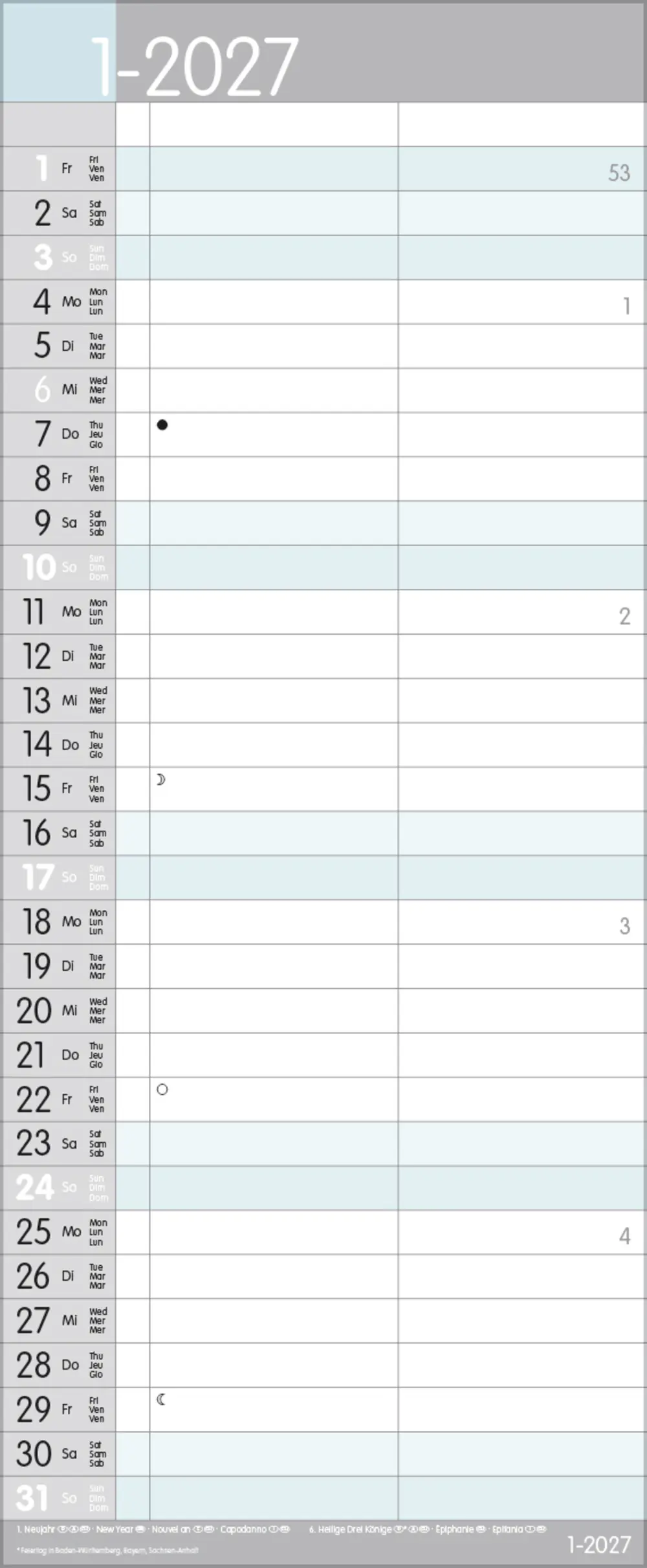 Korsch Kalender My Timer 2027 grau