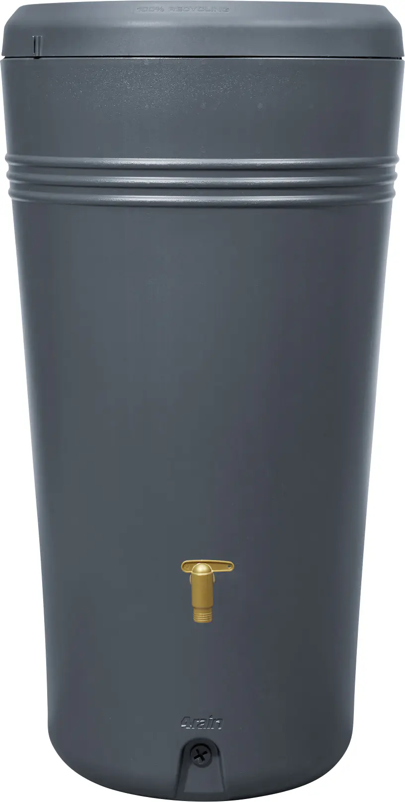 4rain Regenspeicher Azura 2in1 230 L grau mit Pflanzschale