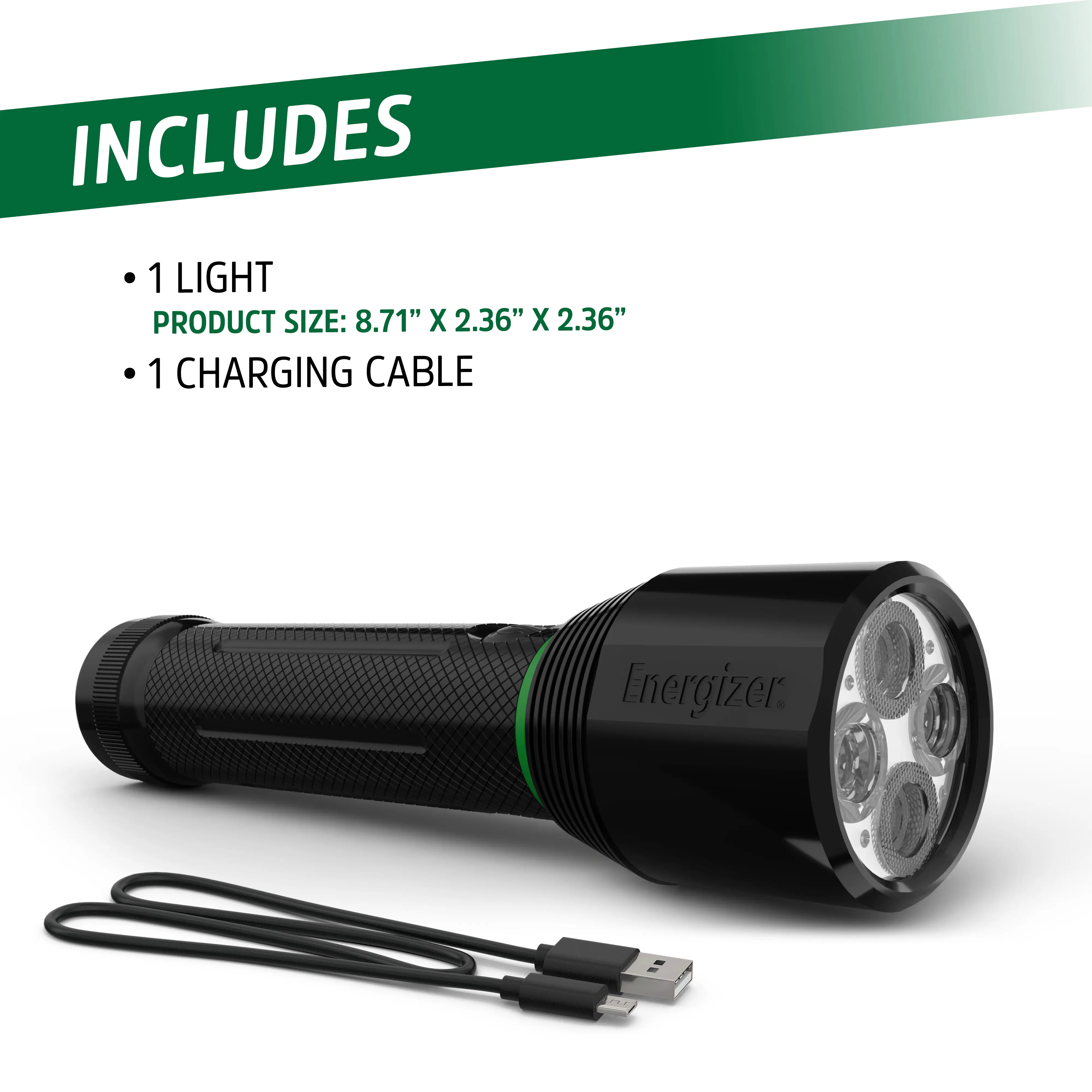 Energizer Taschenlampe 3500XT-R wiederaufladbar inkl. USB Kabel schwarz