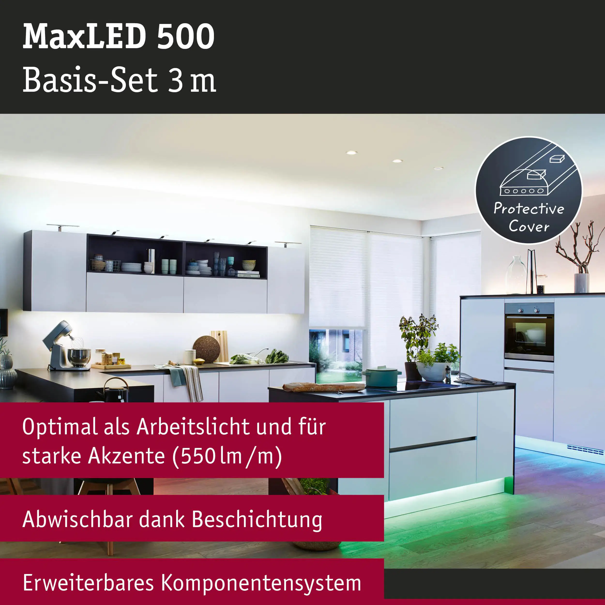 Paulmann LED-Streifen Set ZigBee MaxLED 3 m 27 W RGBW silber dimmbar