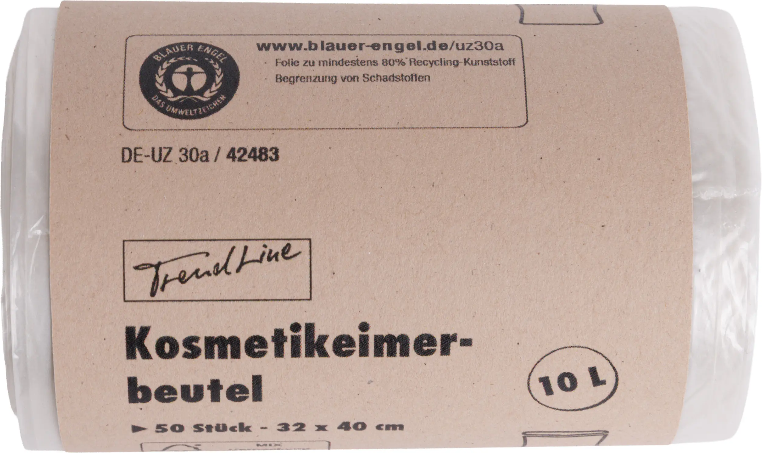 Trendline Kosmetikeimerbeutel 10 L, transparent, 50 Stück