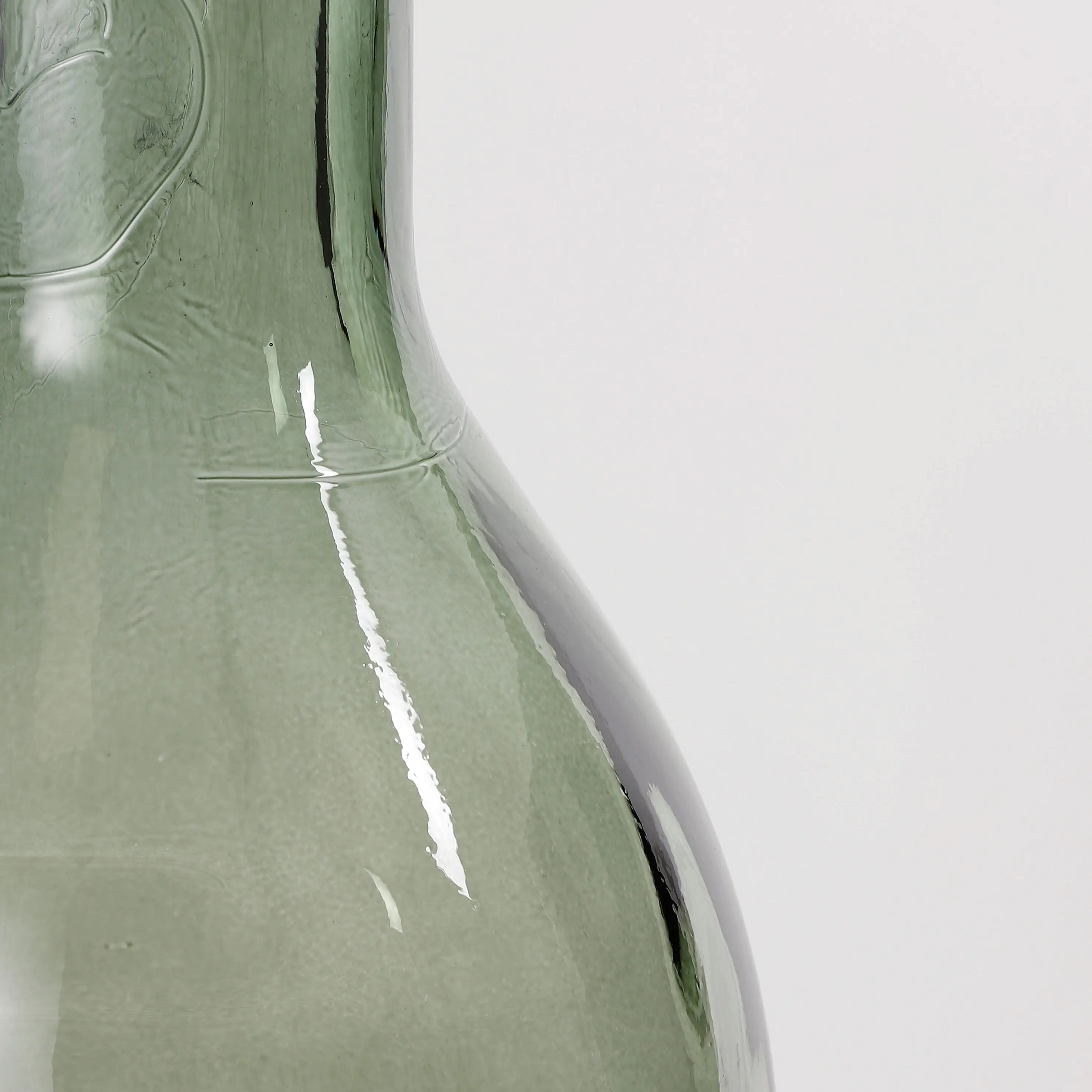 Mica Glas Flasche Rioja grün, 50 x 15 cm