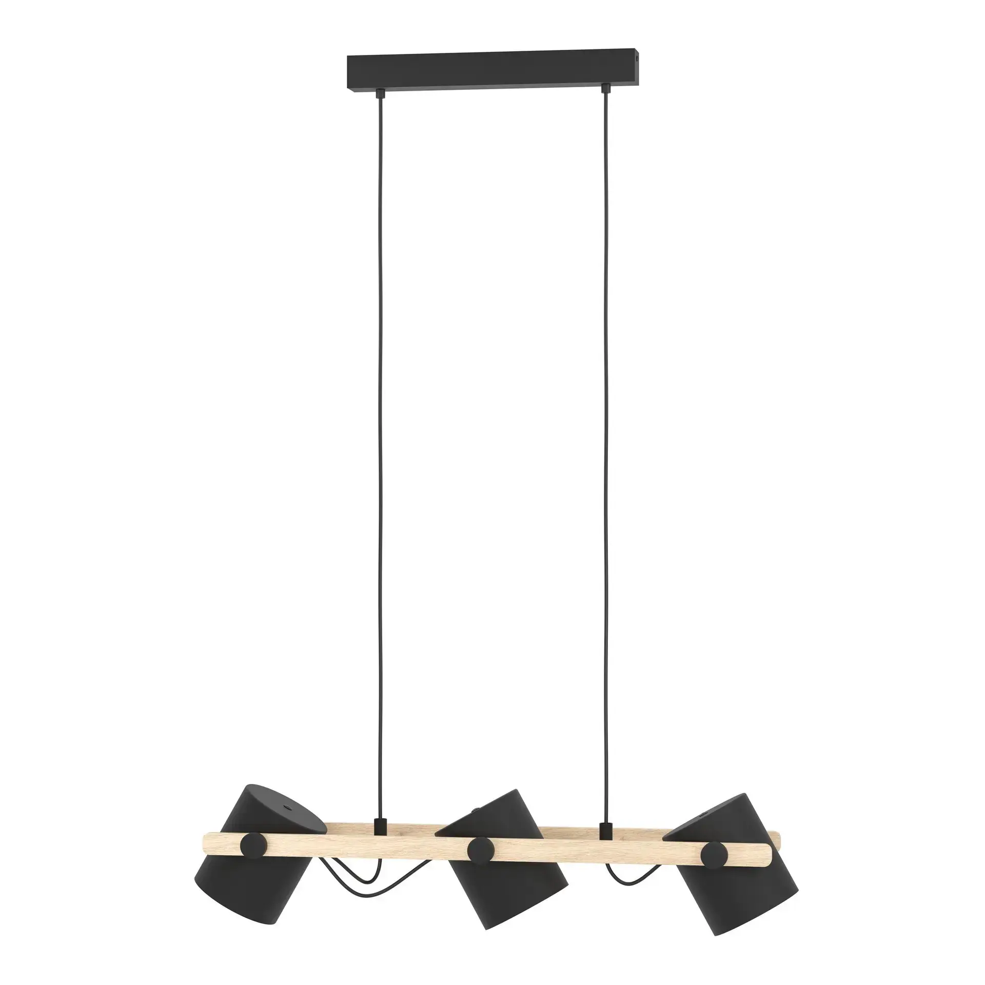 Eglo Hängeleuchte Hornwood schwarz creme 78 x 21 x 110 cm