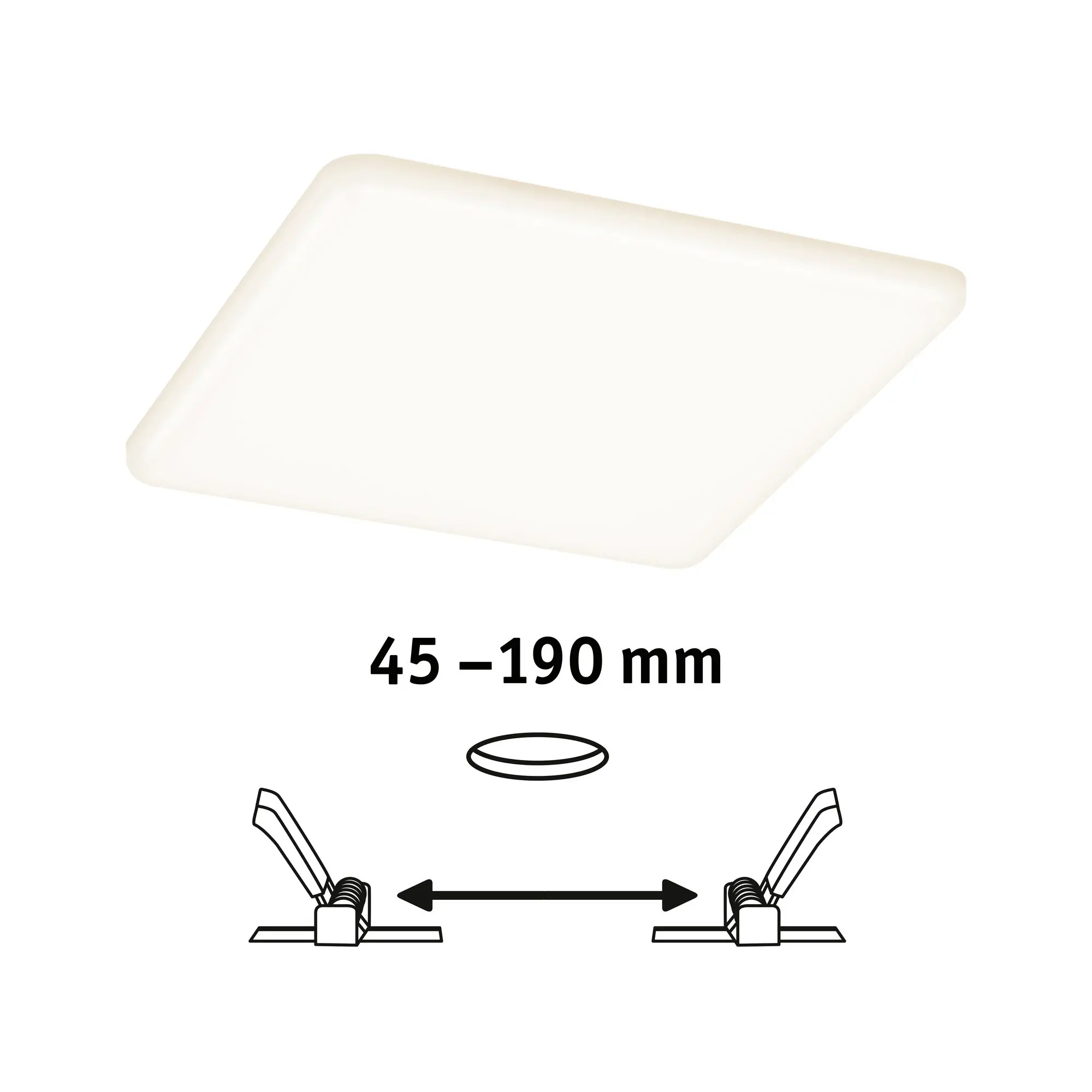 Paulmann Einbauleuchte LED Veluna Varifit eckig 18,5 cm 17 W satin