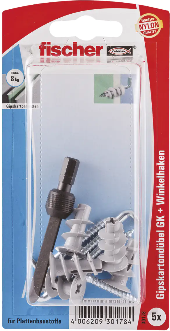 Fischer Gipskartondübel GK WH 22 mm - 5 Stück