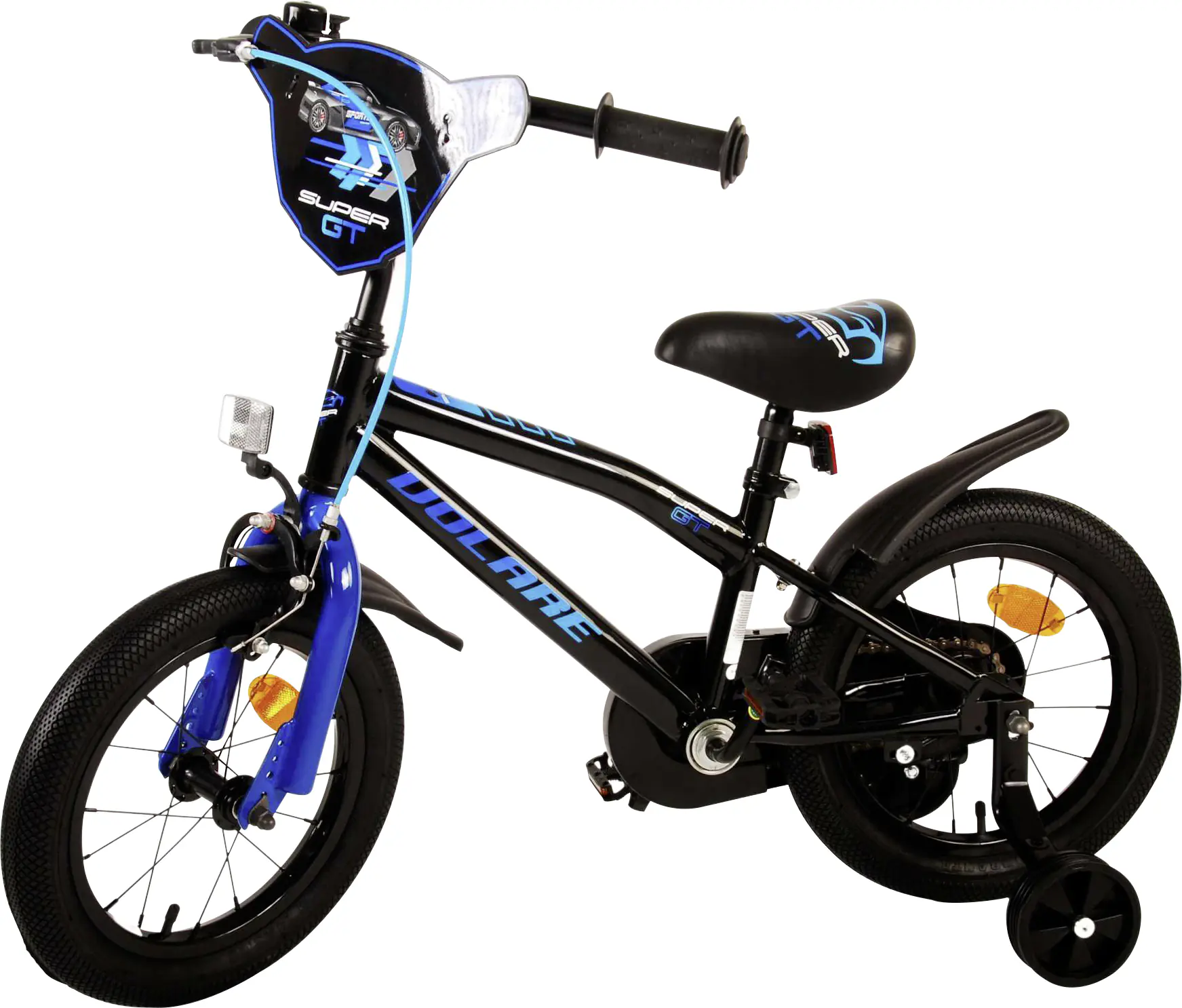 Volare Kinderfahrrad Super GT 14 Zoll schwarz blau Volare Kinderfahrrad Super GT 14 Zoll schwarz blau