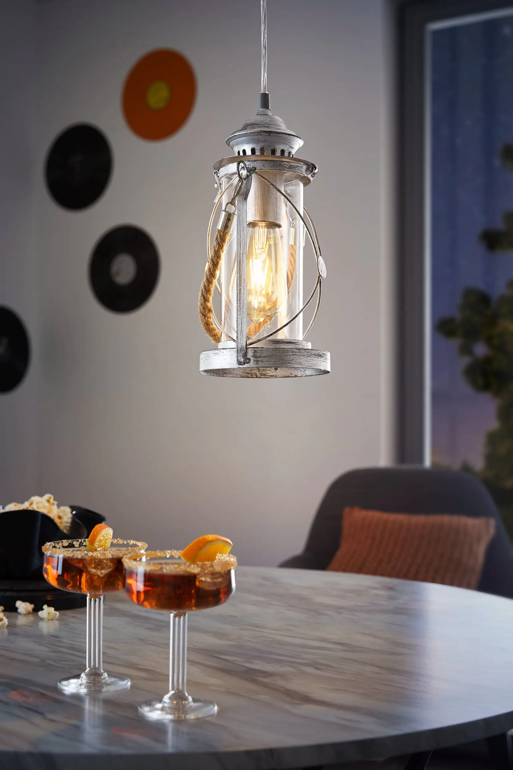 Eglo Pendelleuchte Bradford silber Ø 14 cm E27, max. 60 W